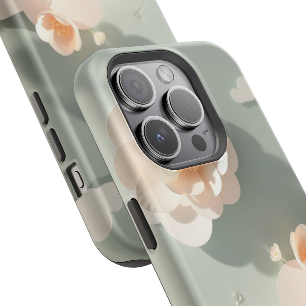 iPhone Sage And Ivory Pastel Floral Cloud Slim iPhone Everyday Designer · iPhone