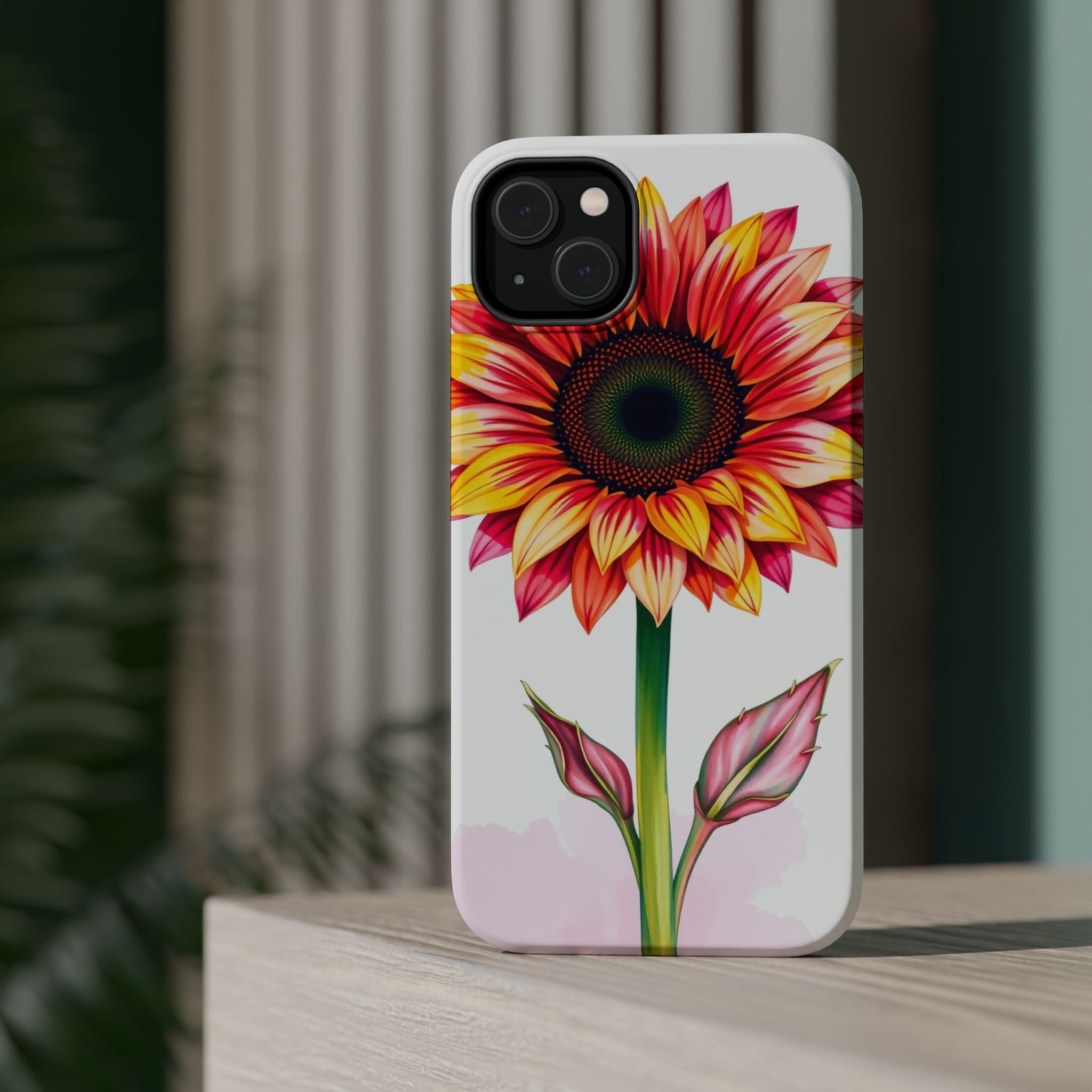 iPhone Sunflower Pop Vibrant Watercolor Slim Snap Case · iPhone Case
