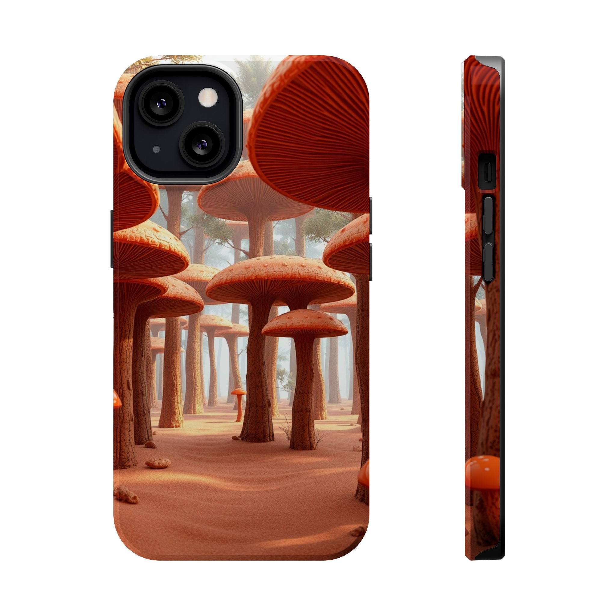 iPhone Mushroom Forest 3D Digital Bold Modern Everyday Snap Case · iPhone Case