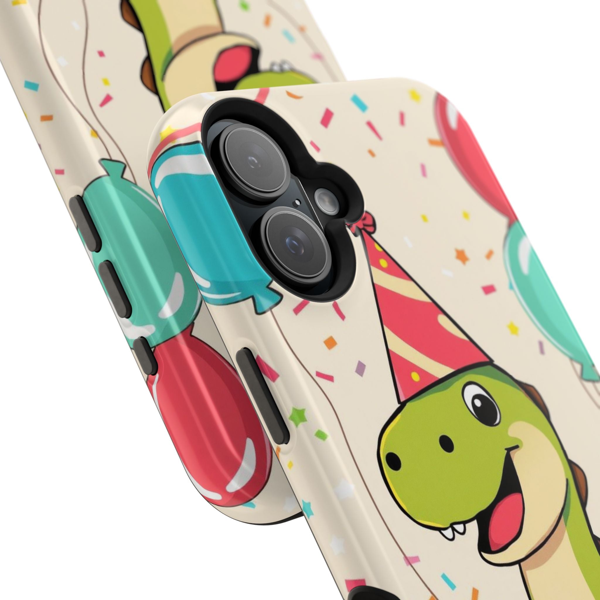 iPhone Dino with Party Hat Kids Fun Phone Case Gift Slim Snap Case · iPhone Case