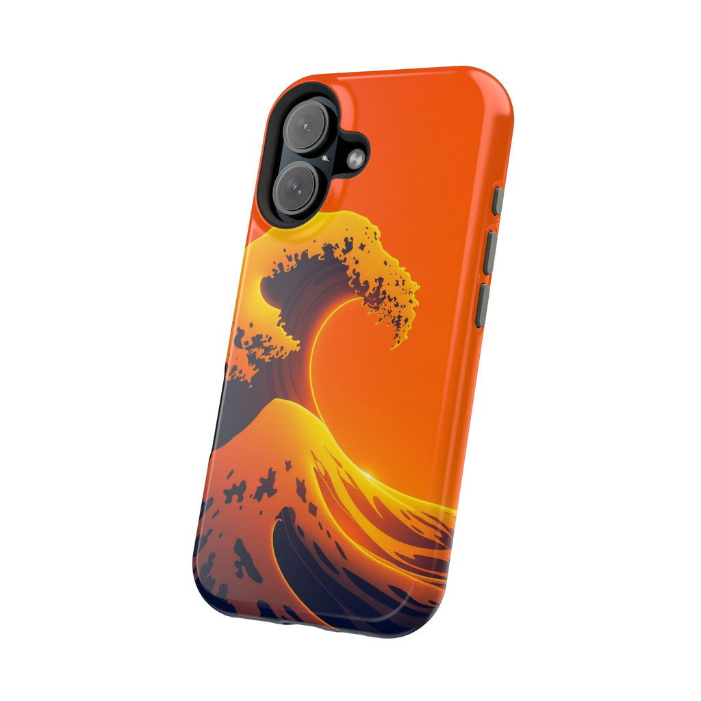 iPhone Mustard And Rust Holographic Wave Slim Everyday iPhone Designer · iPhone