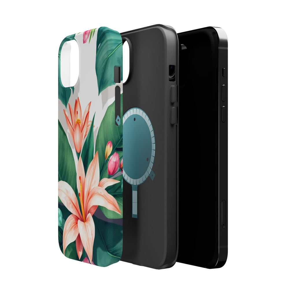 iPhone Tropical Bloom Sage And Ivory Slim Snap Case Gal · iPhone Case