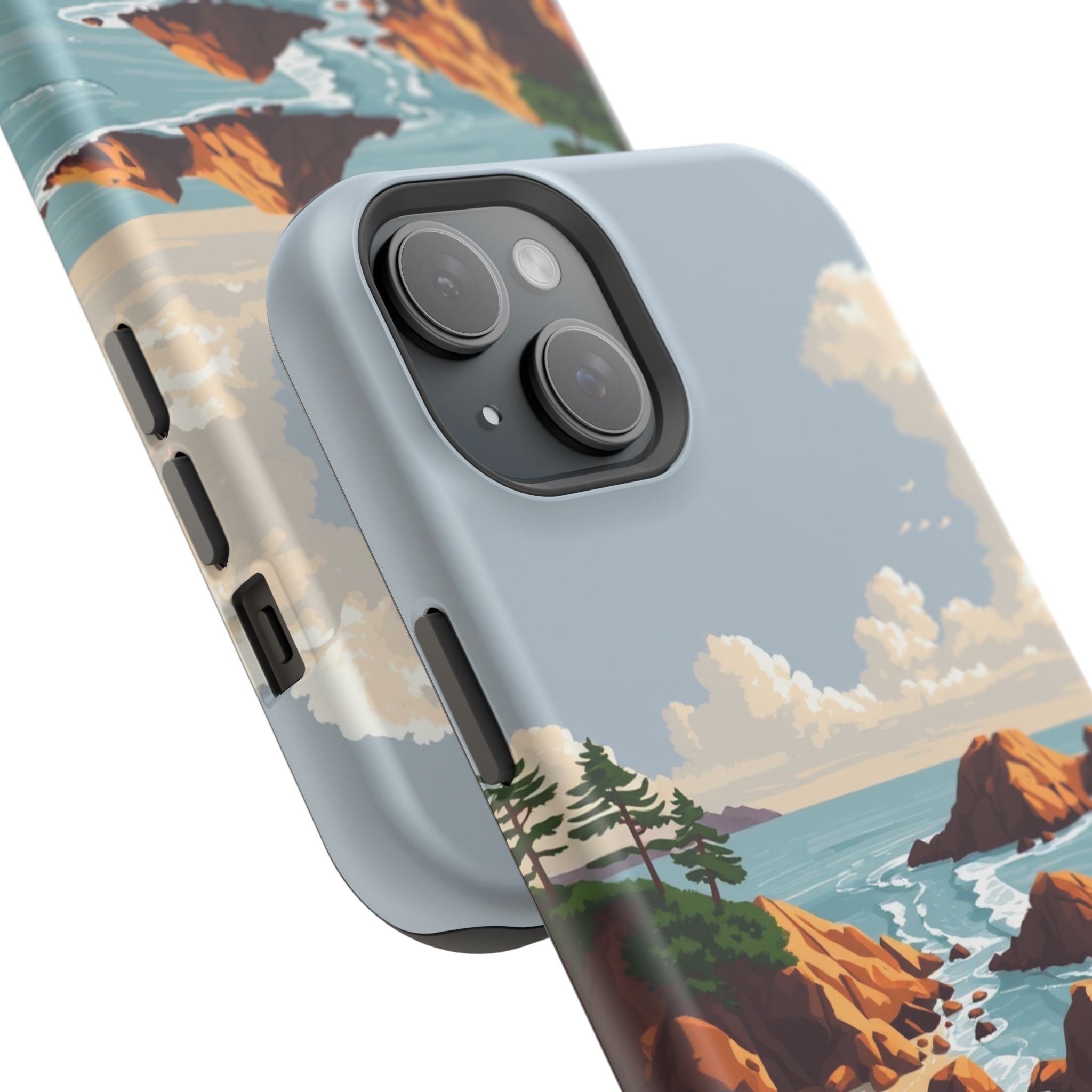 iPhone Mustard And Rust Pebble Beach Slim Everyday Designer Case · iPhone Case