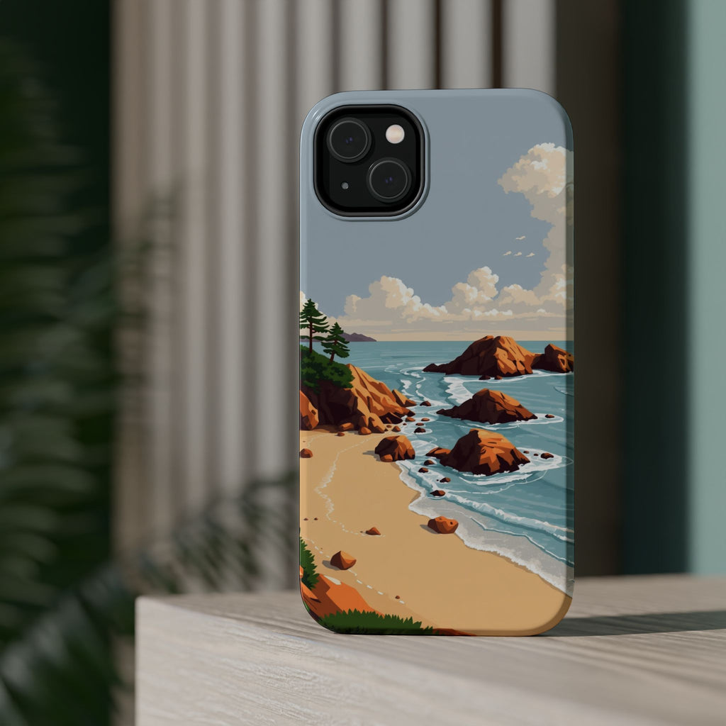 iPhone Mustard And Rust Pebble Beach Slim Everyday Designer Case · iPhone Case