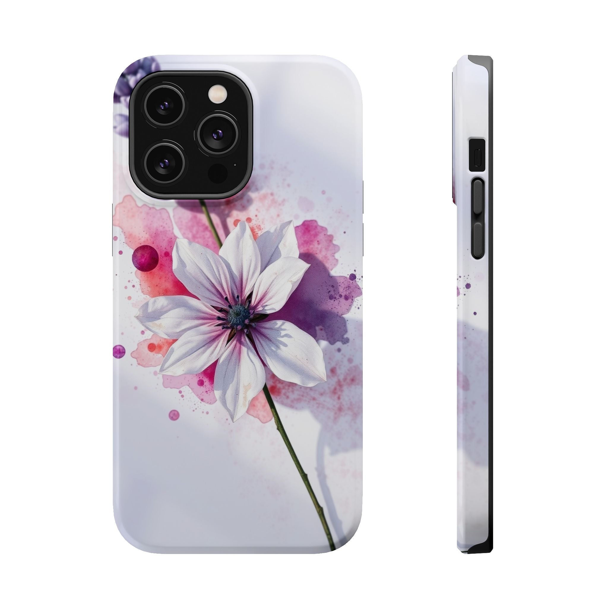 iPhone Floral Watercolor Splash Bold Art Slim Everyday iPhone 15 · iPhone Case