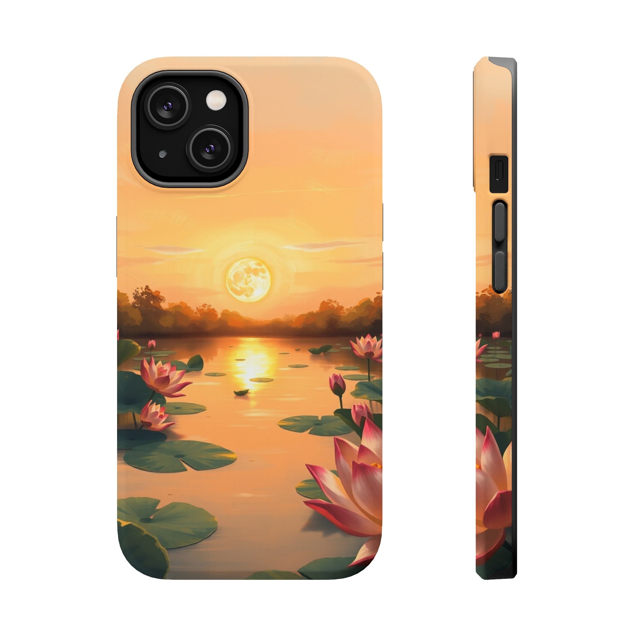 iPhone Lotus Pond Oil Painting Impressionist Slim iPhone Everyday · iPhone Case