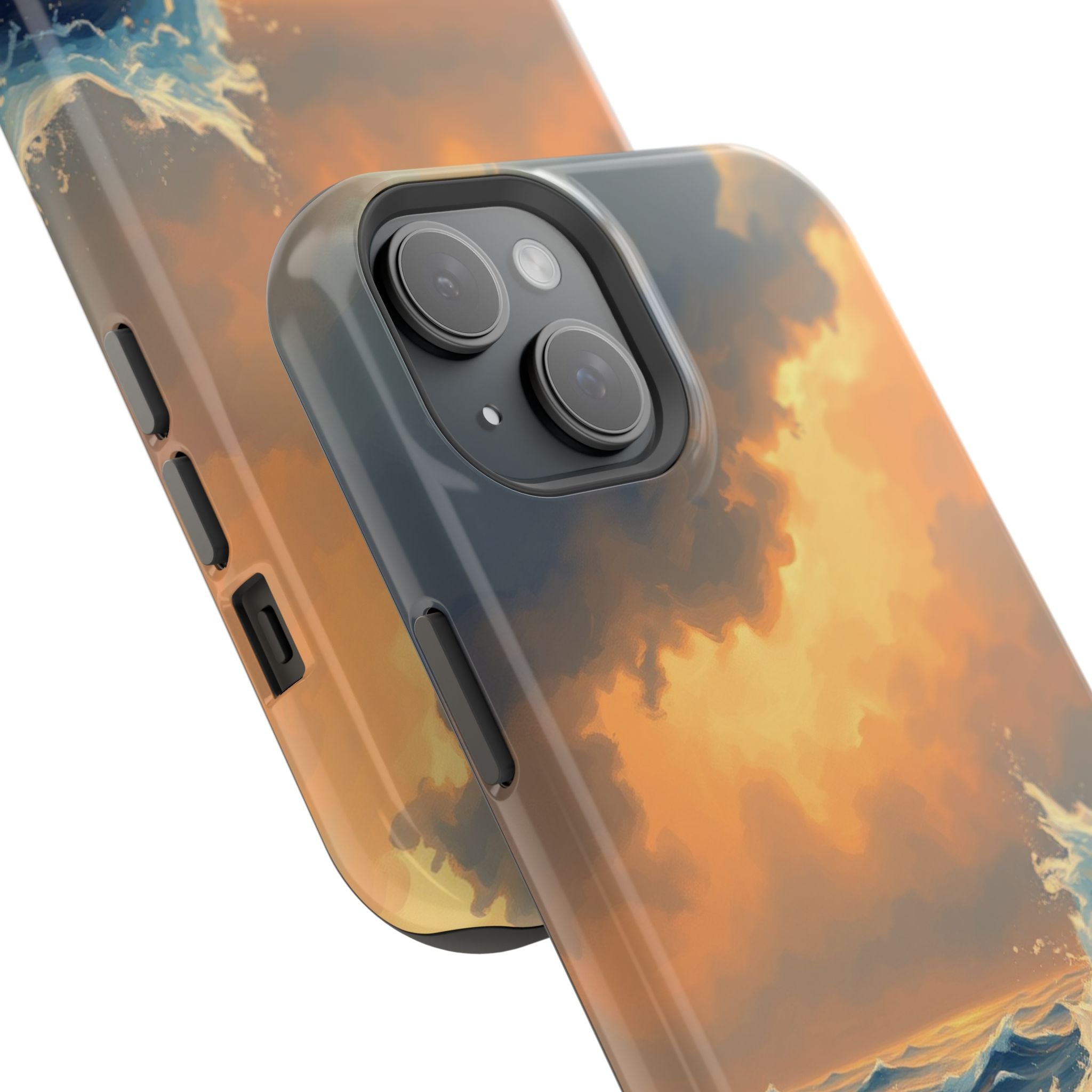 iPhone Sunset Amber And Peach Storm at Sea Slim iPhone Everyday · iPhone Case