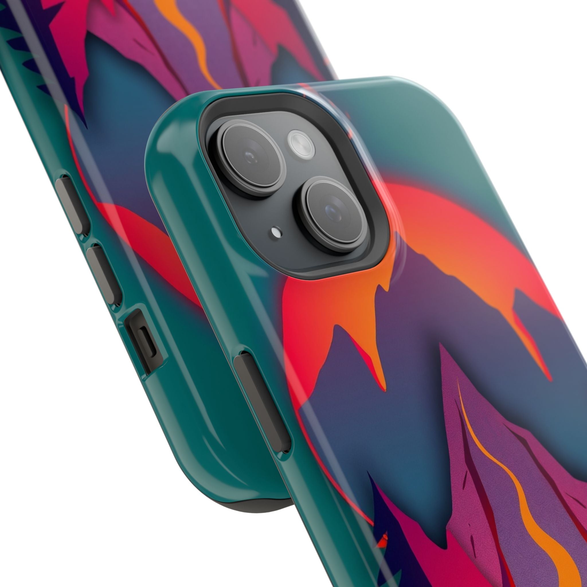 iPhone Cyan And Magenta Wildfire Glow Slim Everyday iPhone 12 Designer · iPhone