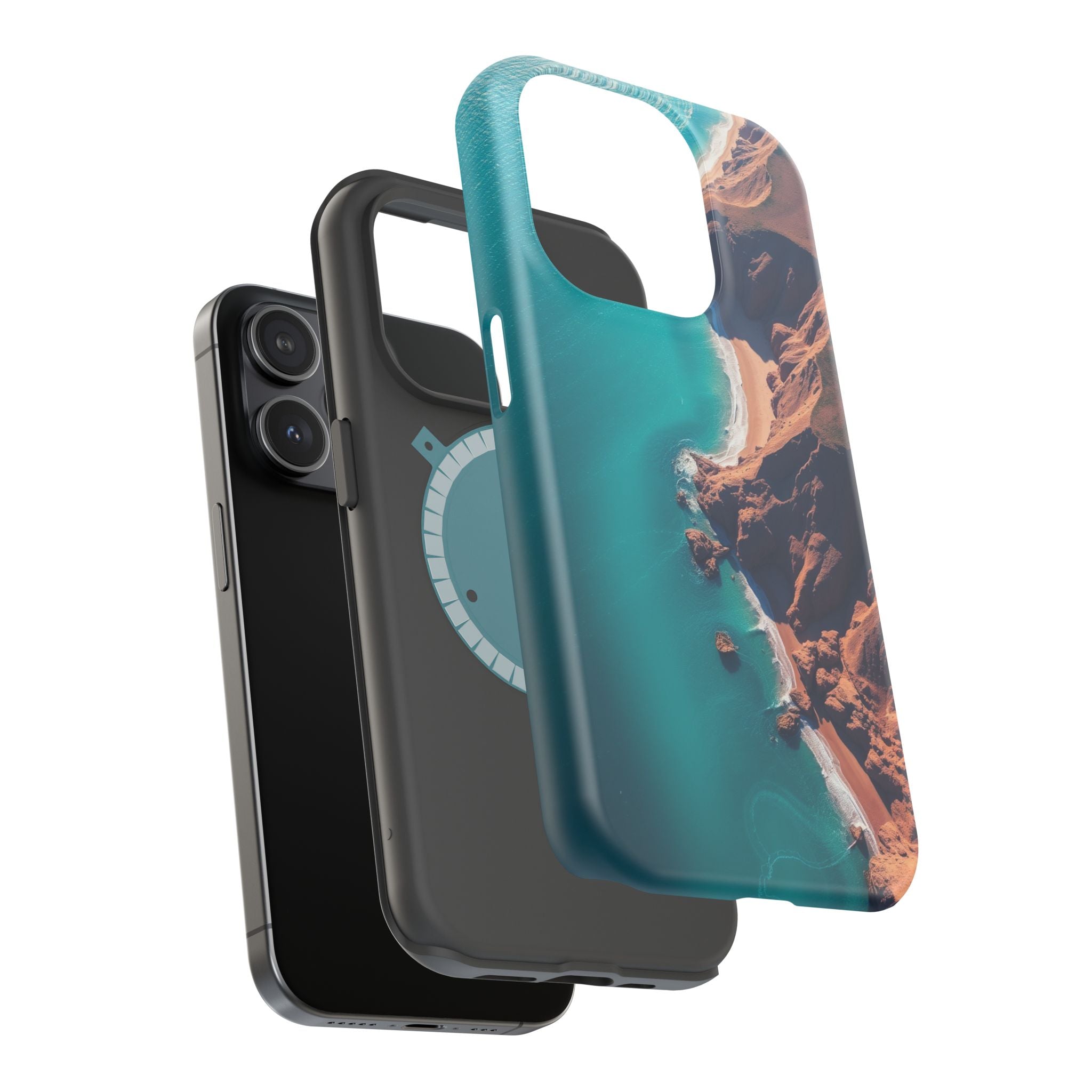 iPhone Shoreline Aerial Abstract Geometric Slim iPhone Everyday · iPhone Case