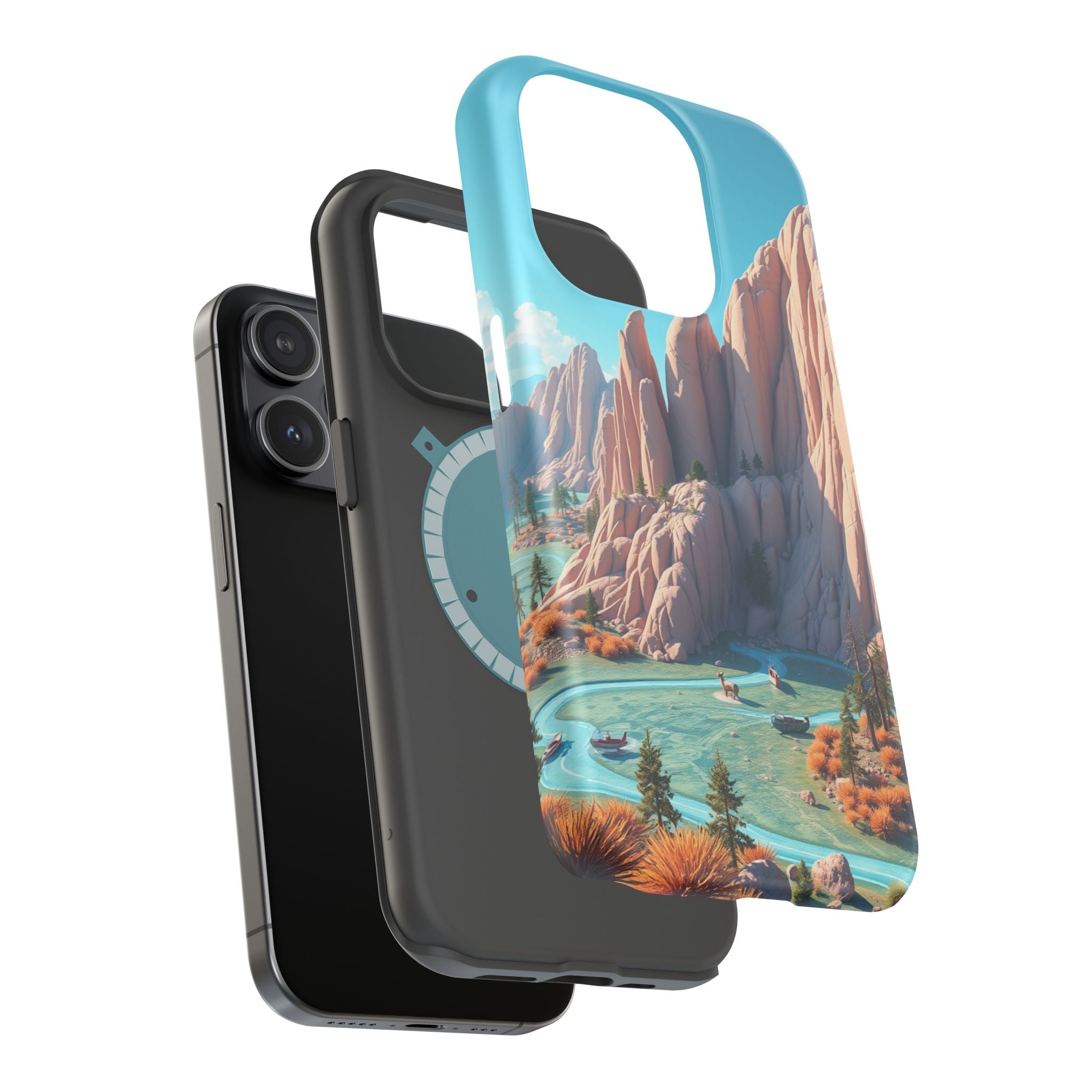 iPhone Pine Ridge Electric Art Slim Everyday Designer Case · iPhone Case