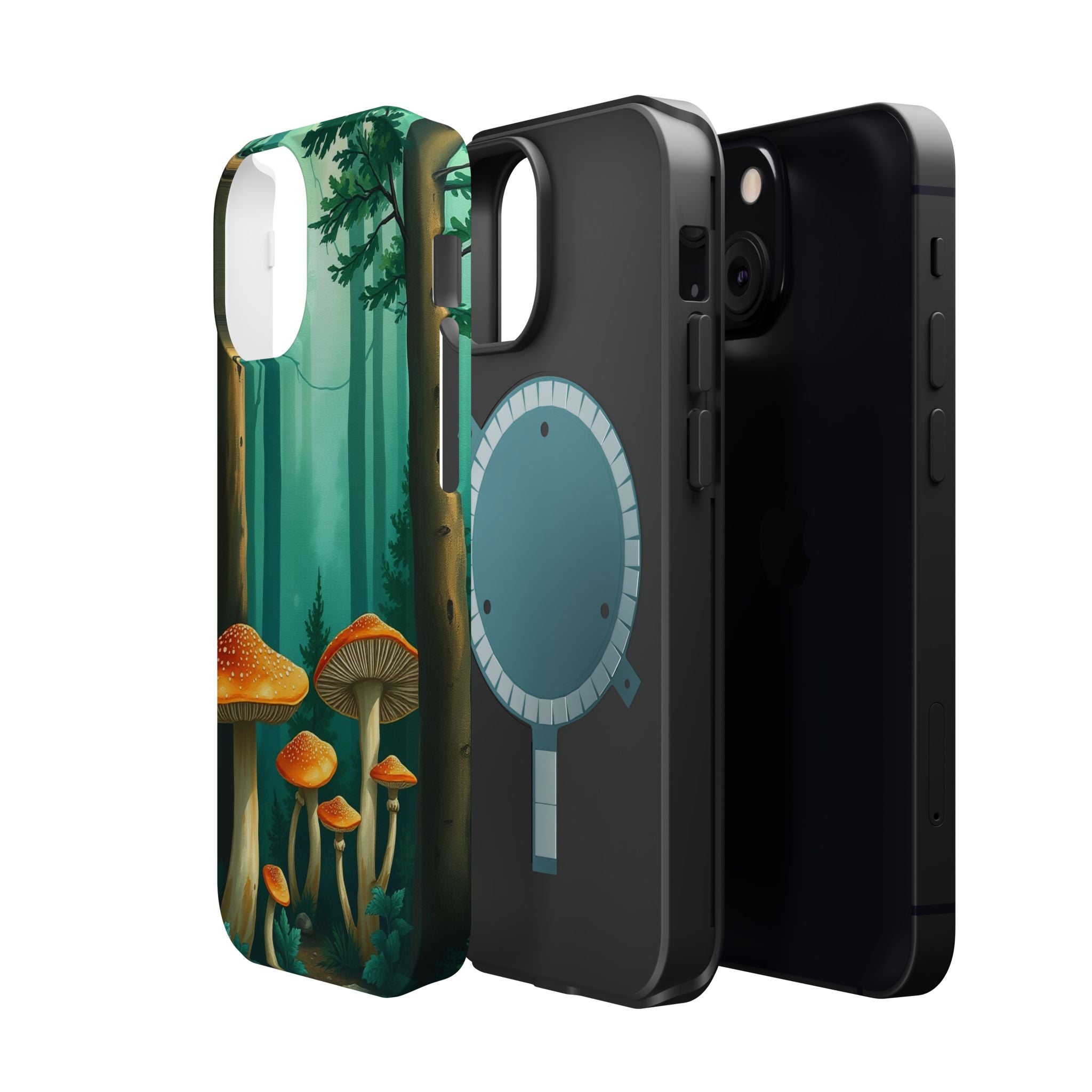 iPhone Mushroom Forest Oil Painting Impressionist iPhone Clean Minimal · iPhone