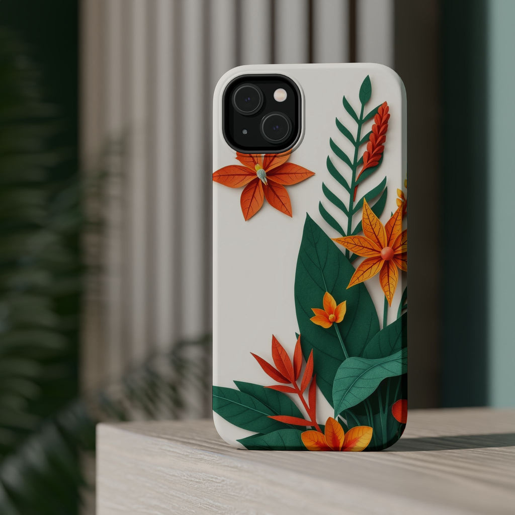 iPhone Jungle Floral Paper Cut Art Bold Modern Everyday Snap Case · iPhone Case