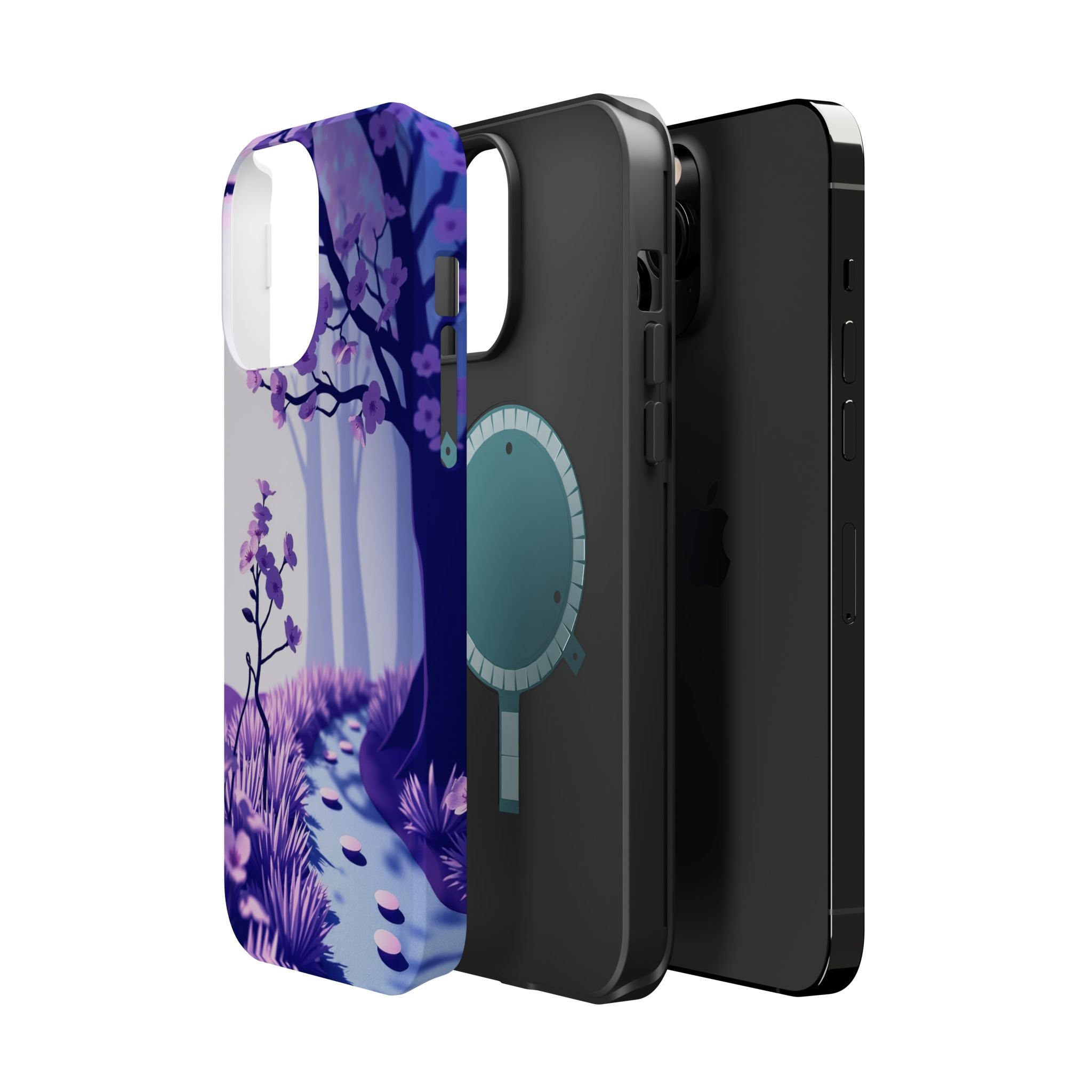 iPhone Blossom Trail Paper Cut Art Bold Modern Everyday Snap Case · iPhone Case