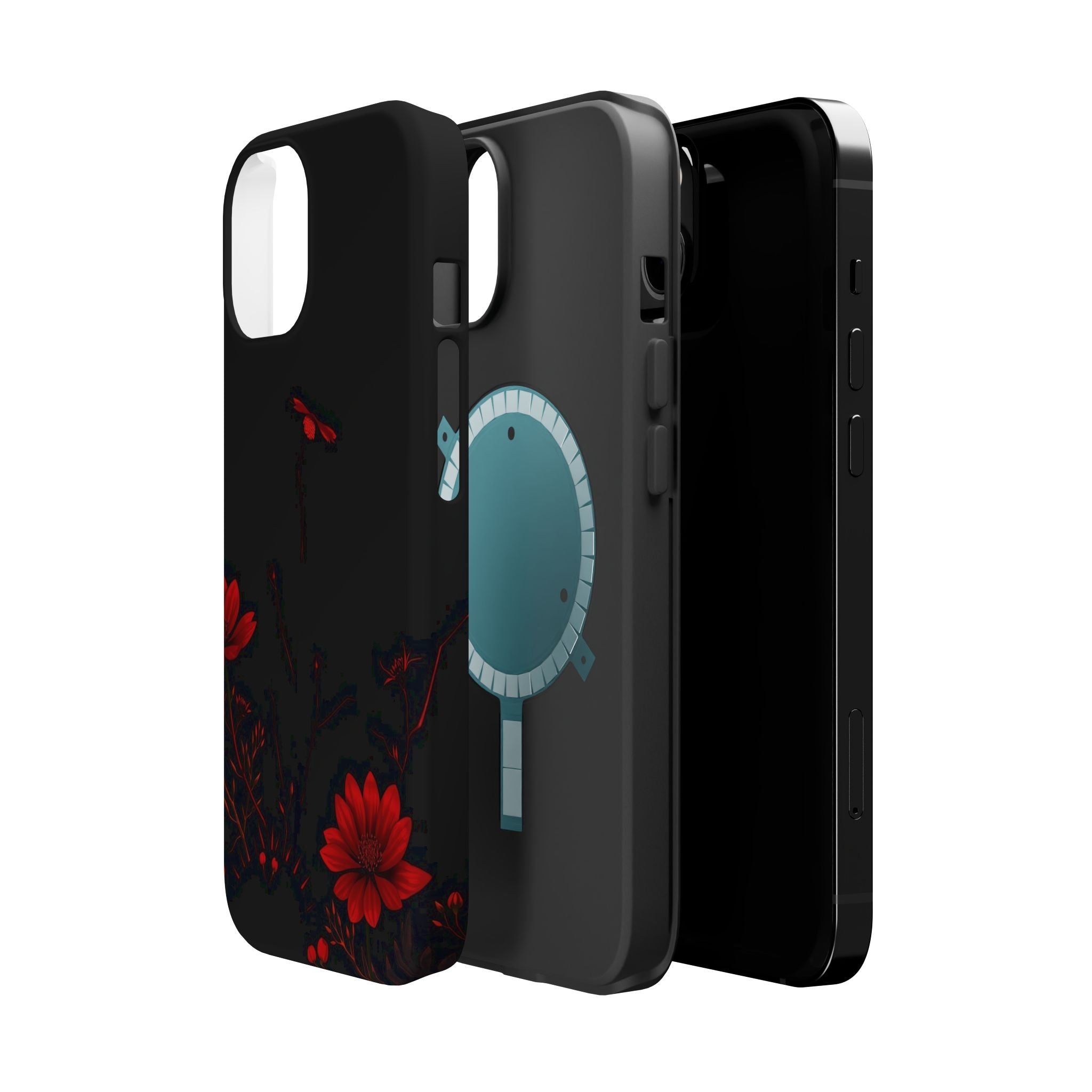 iPhone Black And Crimson Desert Flower Slim Everyday Designer Case · iPhone Case