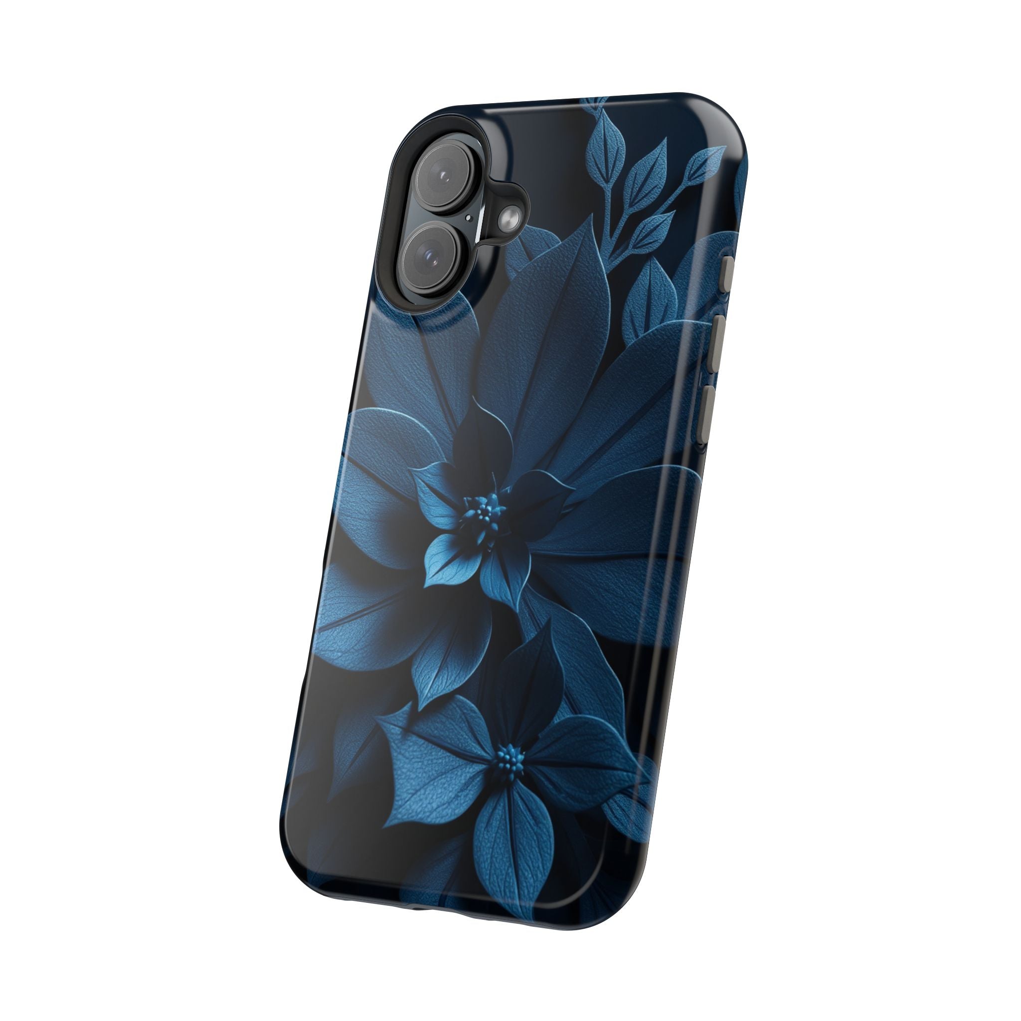 iPhone Midnight Blue And Silver Floral Dark Academia iPhone Slim · iPhone Case