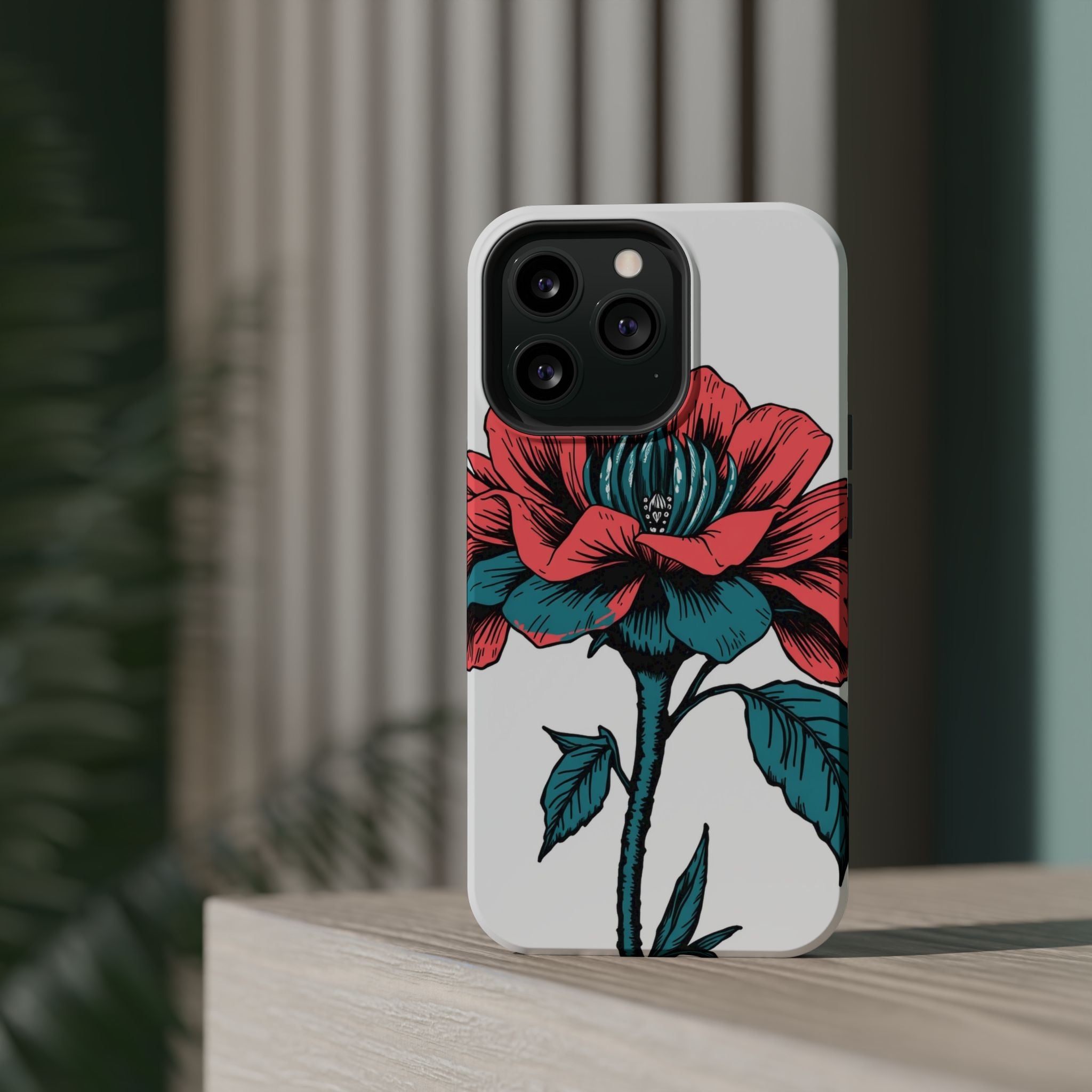 iPhone Garden Party Bloom Dark Gothic Ink Slim Snap Case · iPhone Case