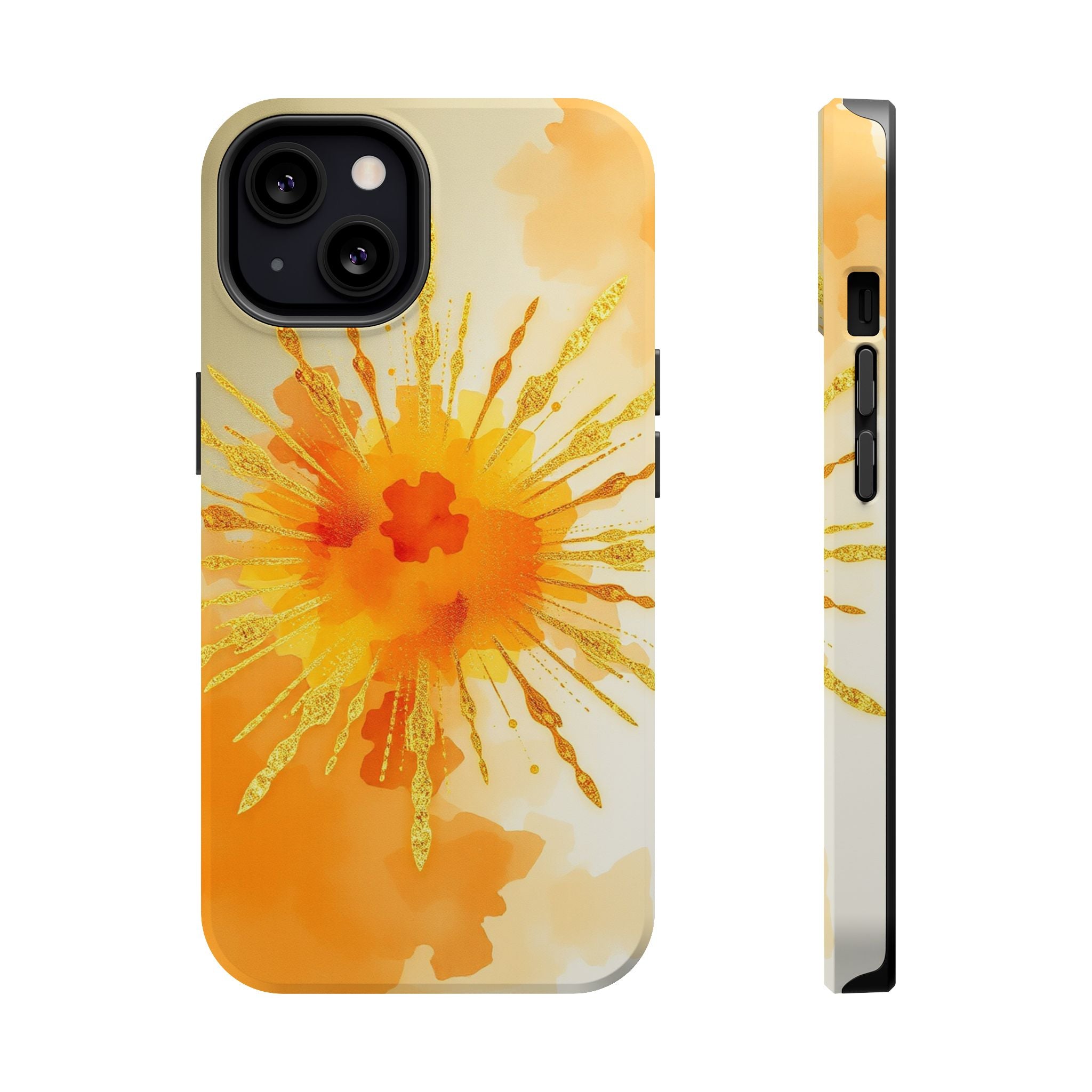 iPhone Mustard And Rust Gold Foil Burst Slim Everyday iPhone Designer · iPhone C