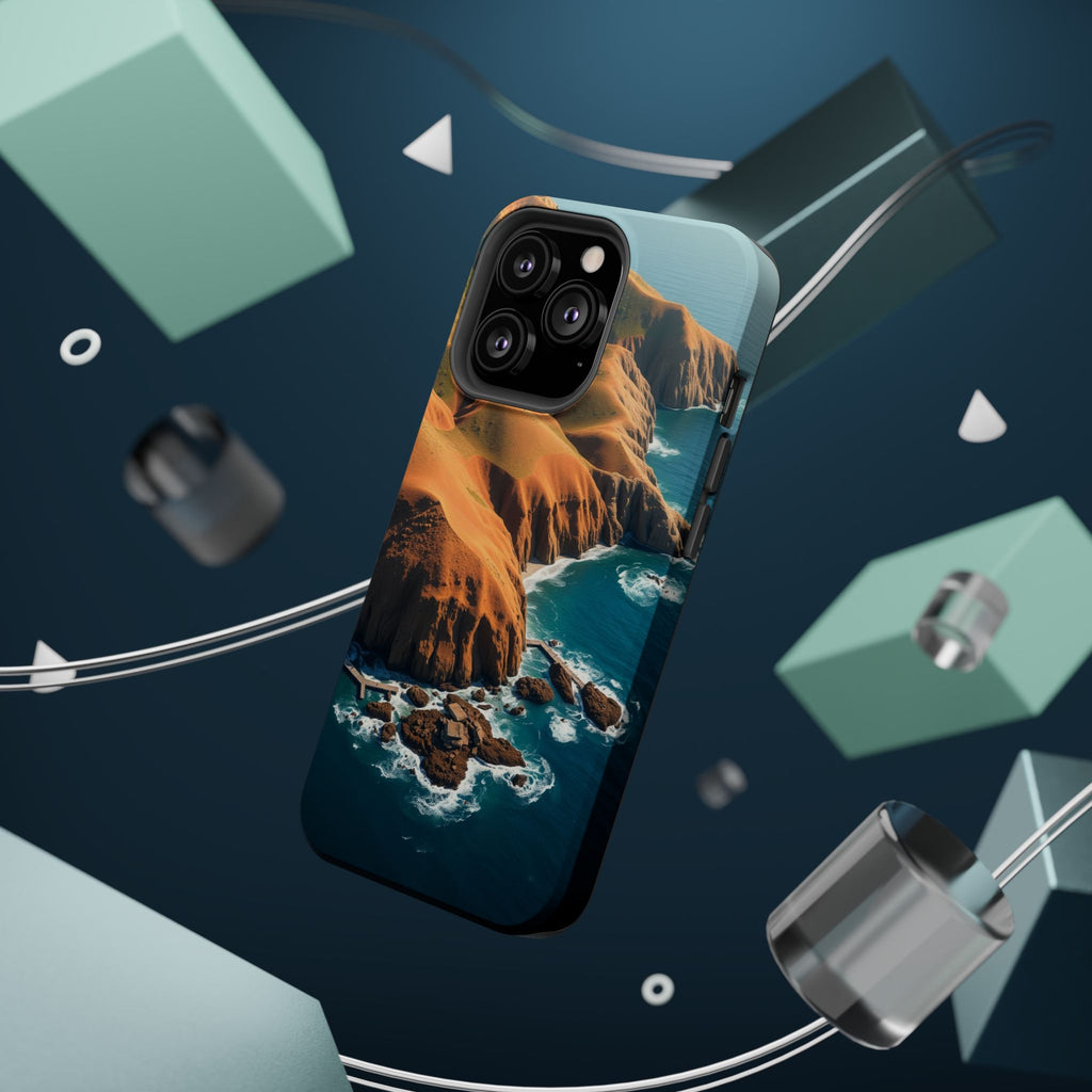 iPhone Mustard And Rust Hibiscus Coast Slim Everyday Designer Case · iPhone Case
