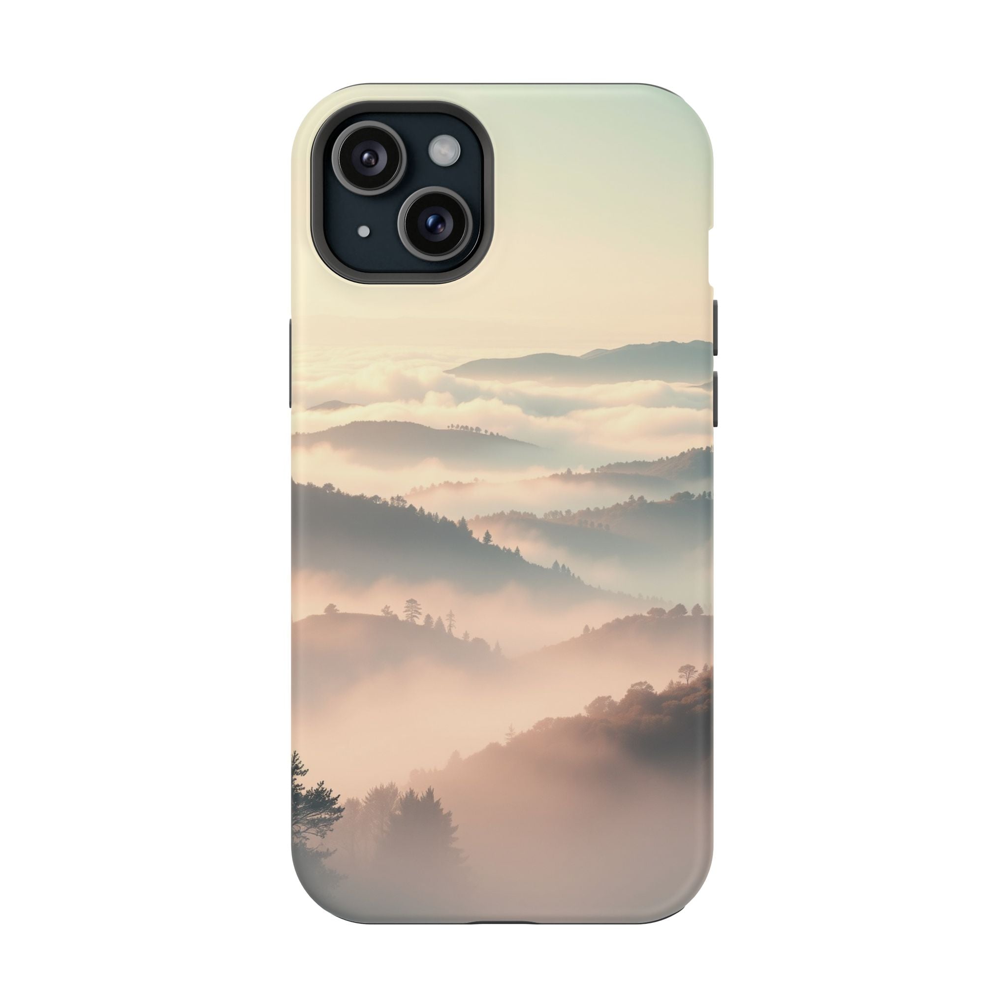 iPhone Mint And Blush Fog Rolling Over Hills Slim iPhone Everyday · iPhone Case