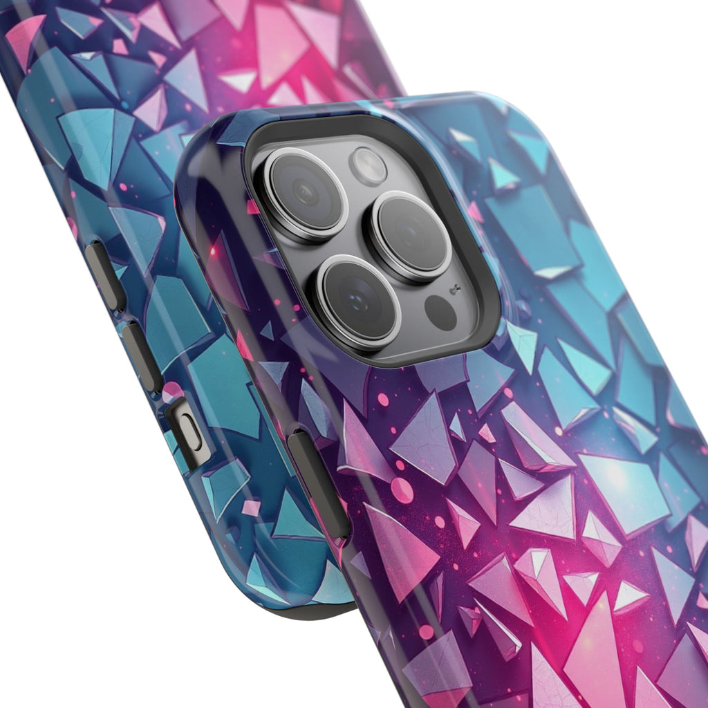 iPhone Mint And Blush Mosaic Shards Slim Everyday Designer Case · iPhone Case
