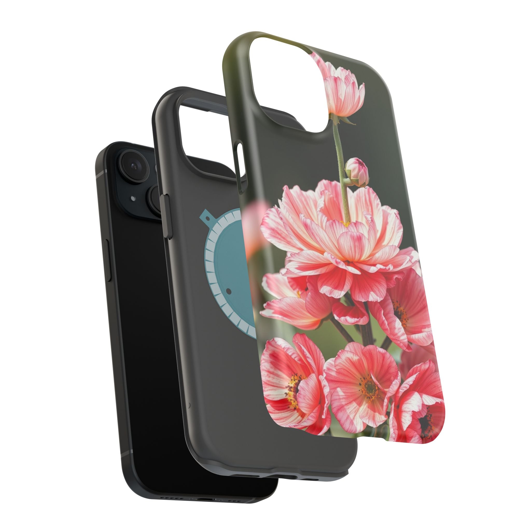 iPhone Ranunculus Stack Vibrant Watercolor Slim Snap Case · iPhone Case
