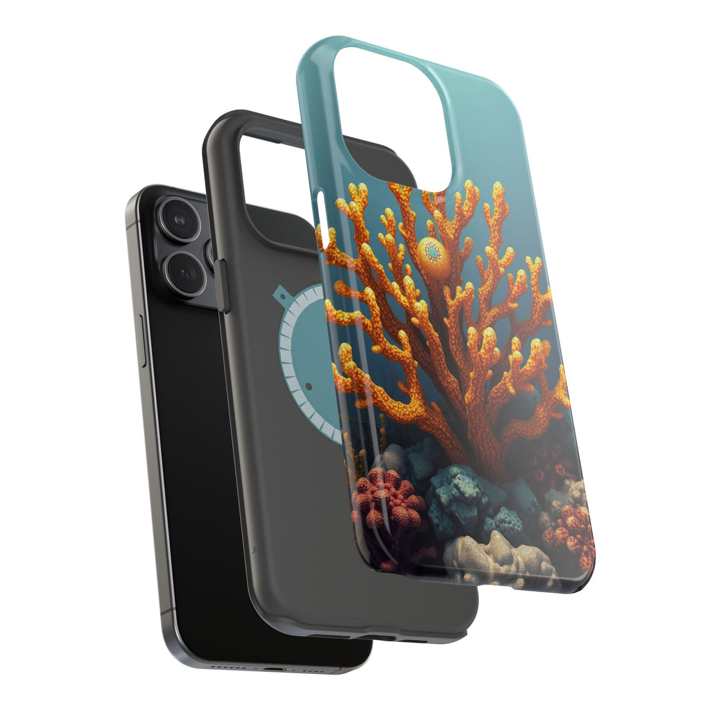 iPhone Mustard And Rust Coral Reef Life Slim Everyday iPhone Designer · iPhone C