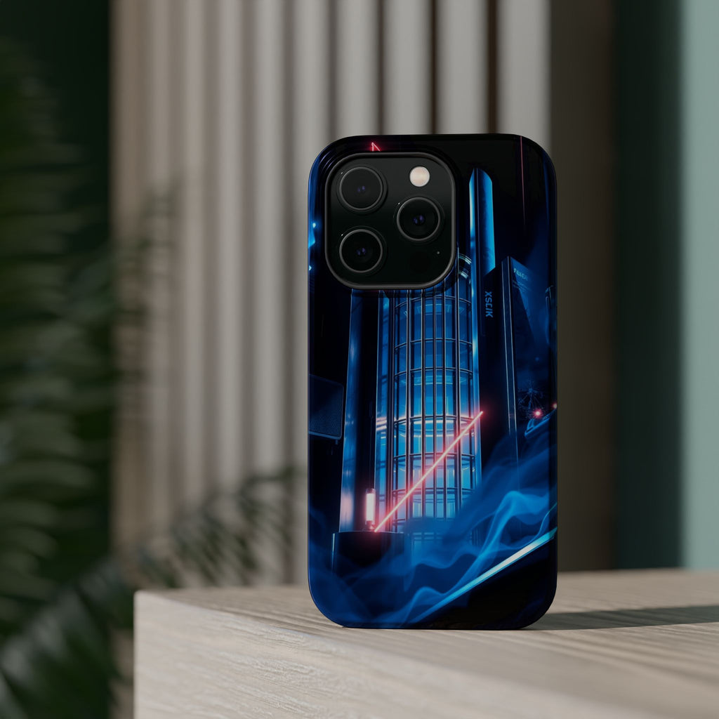 iPhone Midnight Blue And Silver Bauhaus Composition Slim Snap Case · iPhone Case