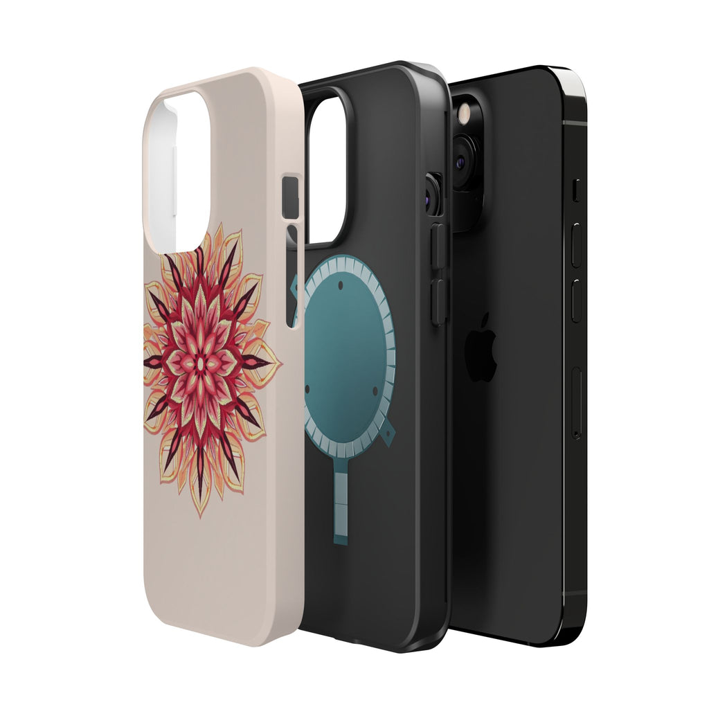 iPhone Floral Mandala Pixel Art -Bit Slim Everyday Designer Case · iPhone Case