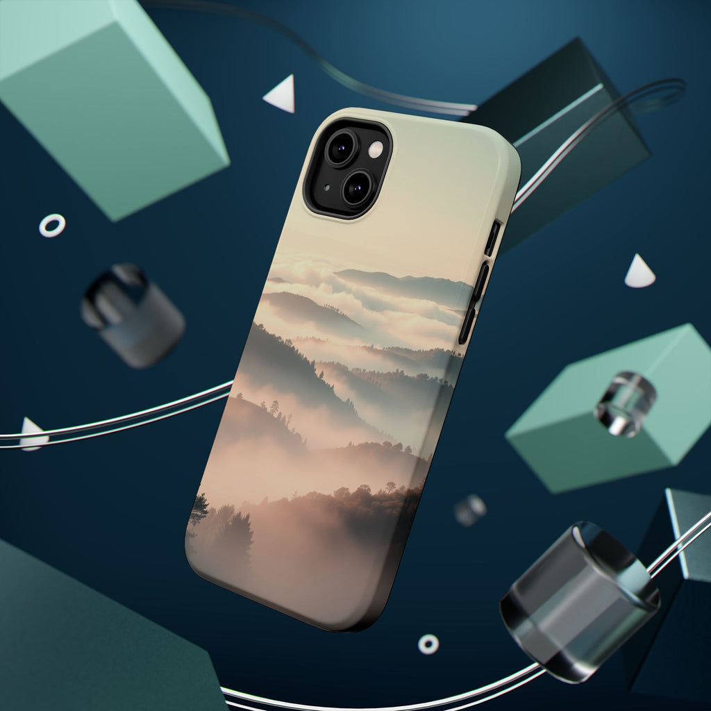 iPhone Mint And Blush Fog Rolling Over Hills Slim iPhone Everyday · iPhone Case