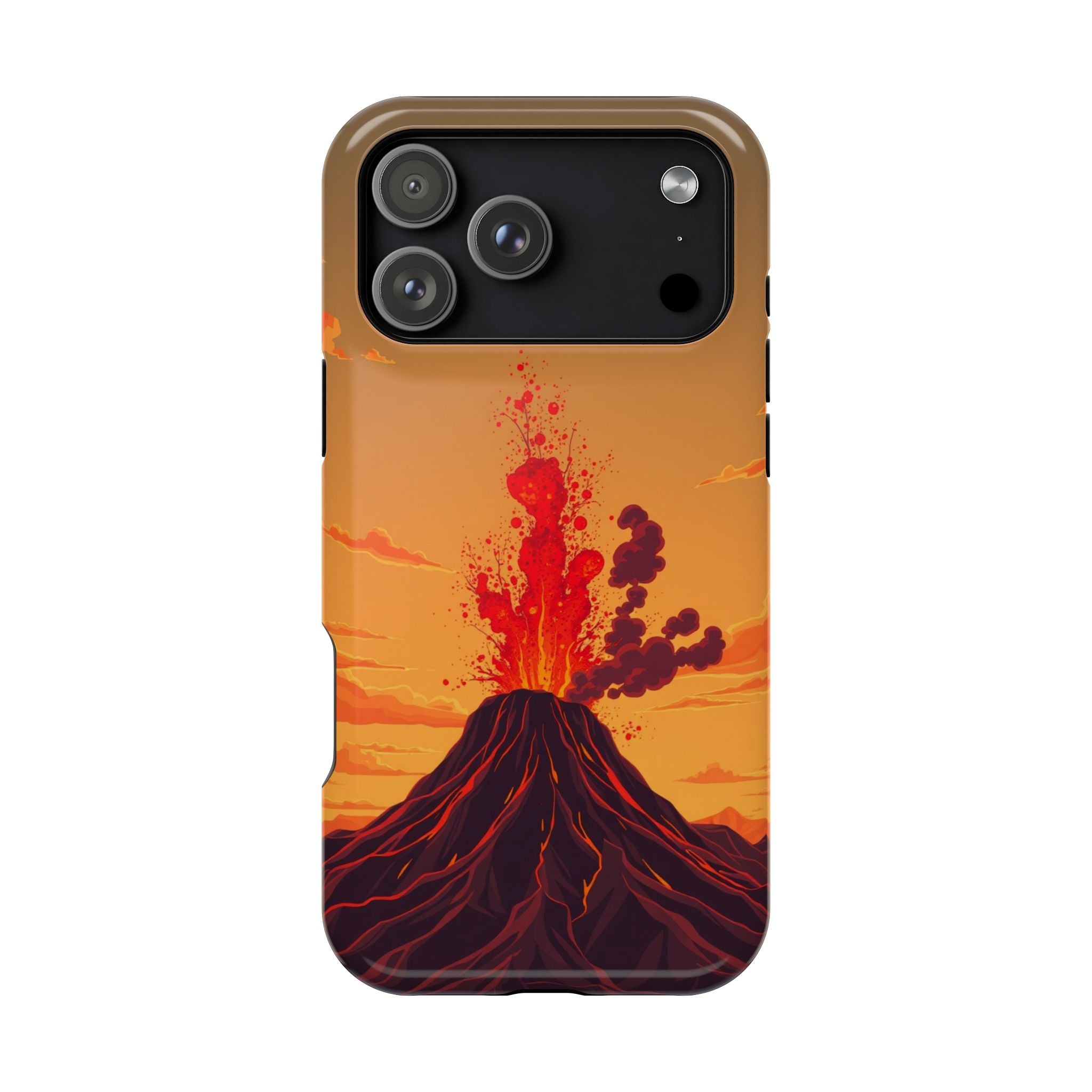 iPhone Sunset Amber And Peach Volcanic Eruption Soft iPhone Finish · iPhone Case