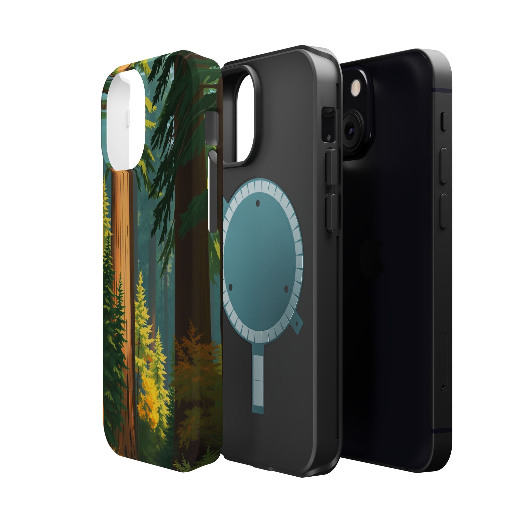 iPhone Redwood Forest Oil Painting Impressionist Clean iPhone Minimal · iPhone C