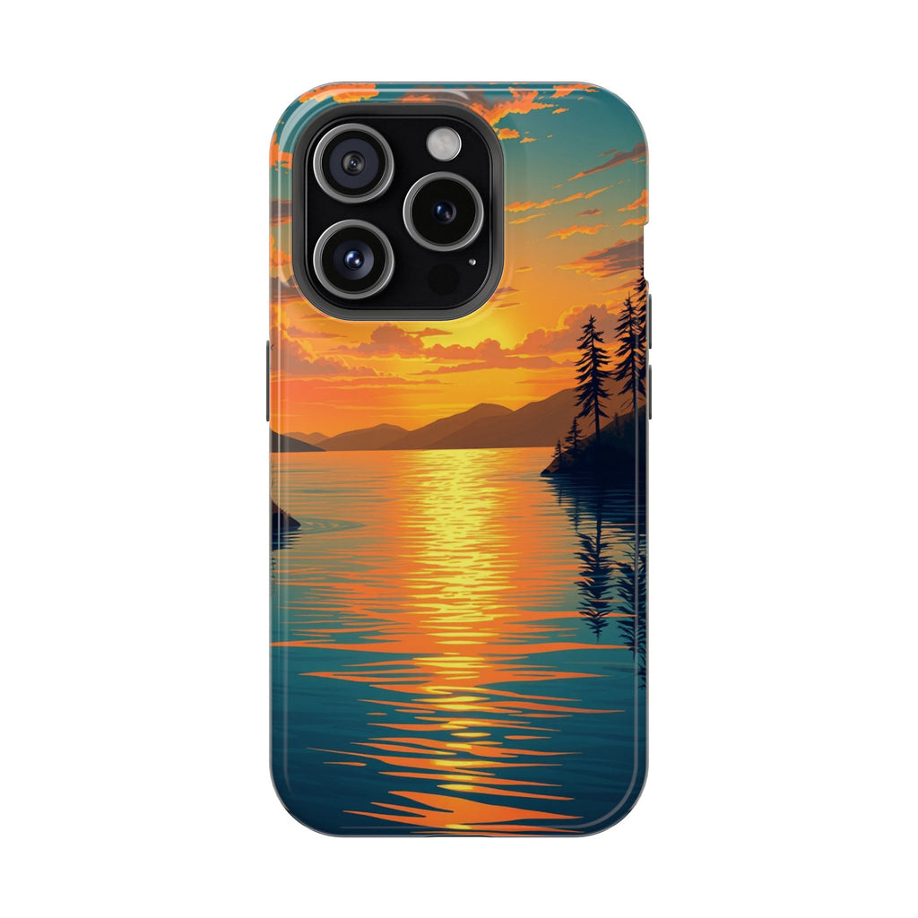 iPhone Earthy Lake at Twilight Design Slim Everyday iPhone 14 Designer · iPhone