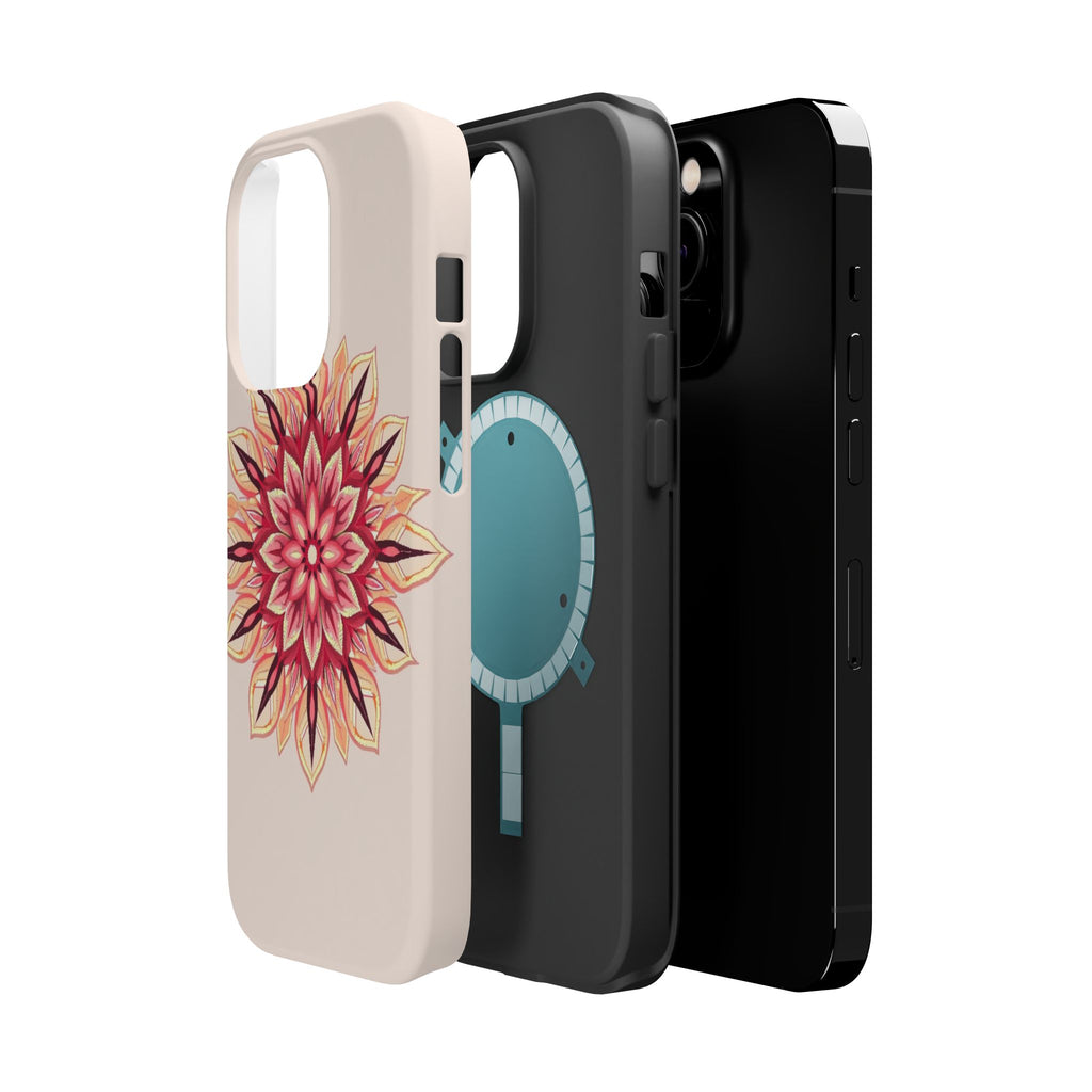 iPhone Floral Mandala Pixel Art -Bit Slim Everyday Designer Case · iPhone Case