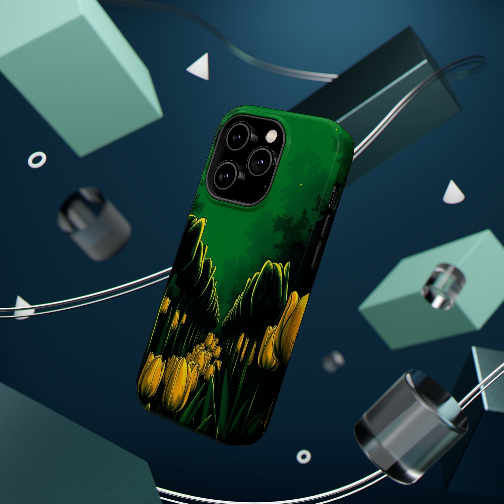 iPhone Tulip Row Emerald Green And Gold Slim Snap Case · iPhone Case