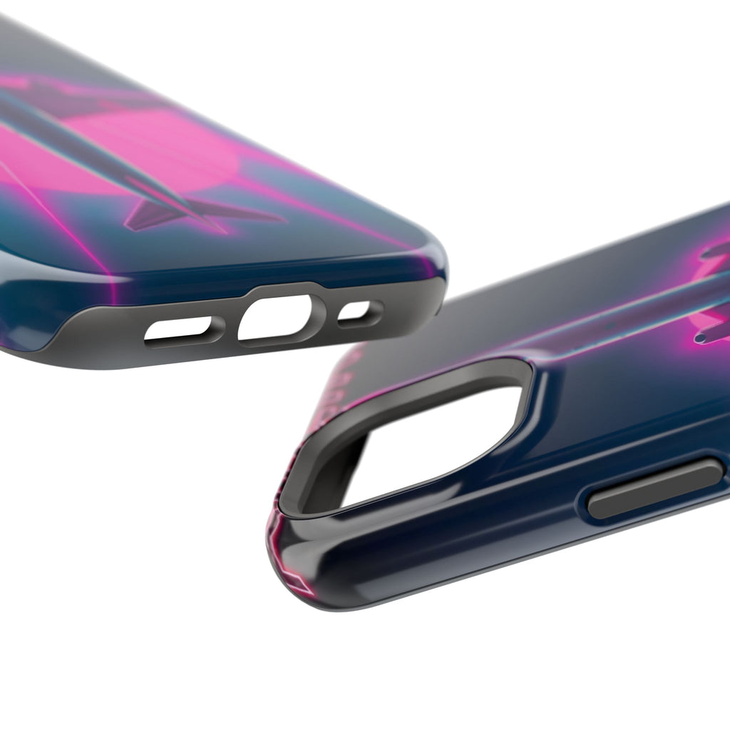 iPhone Cyan And Magenta Retro Airline Poster Slim Everyday Designer Case · iPhon