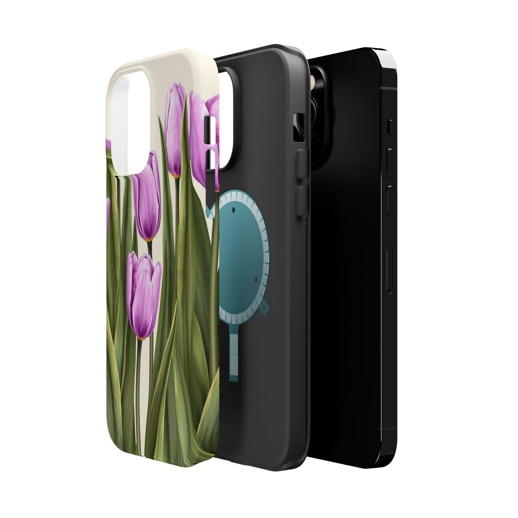 iPhone Tulip Row Electric Art 14 Bold Modern Everyday Snap Case · iPhone Case