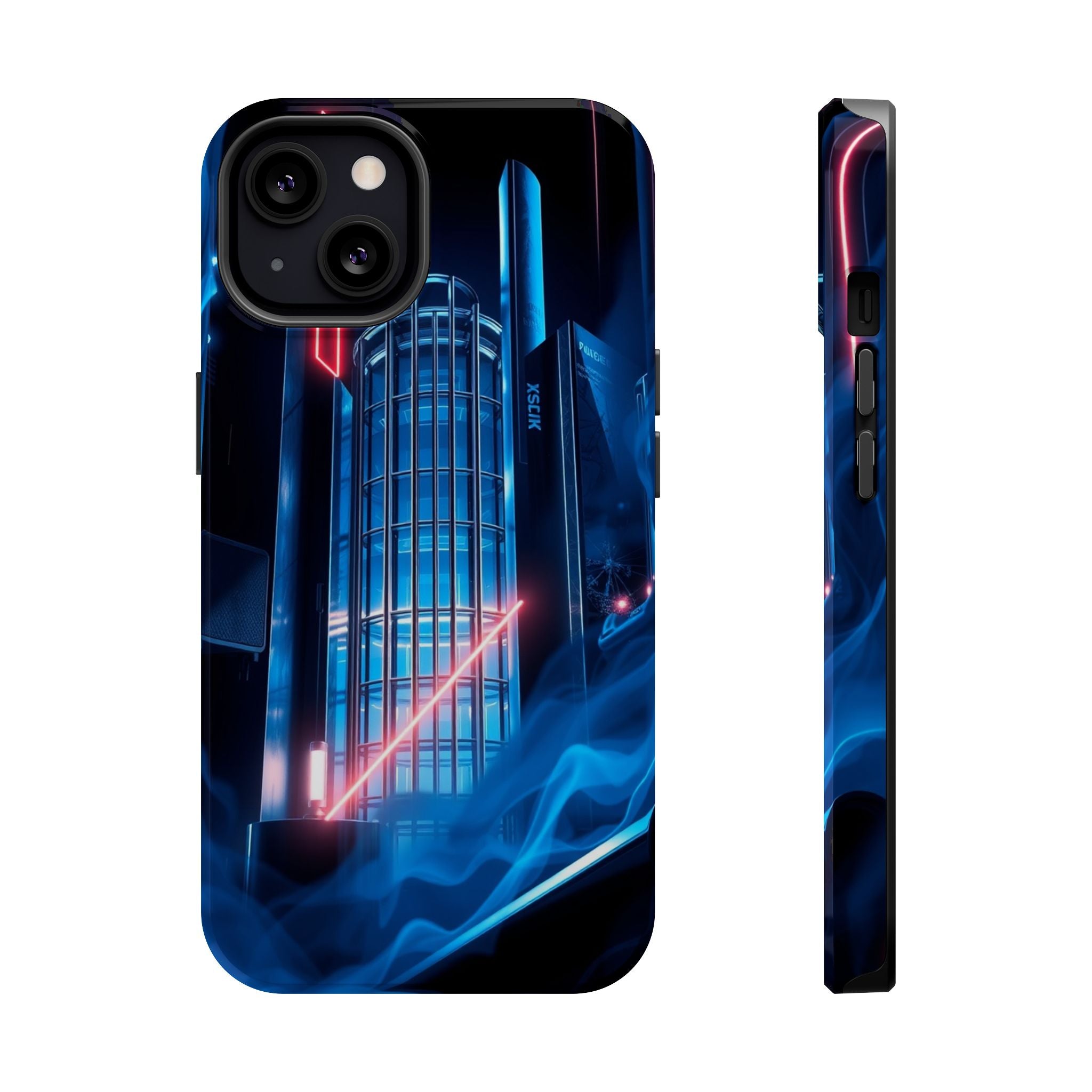 iPhone Midnight Blue And Silver Bauhaus Composition Slim Snap Case · iPhone Case