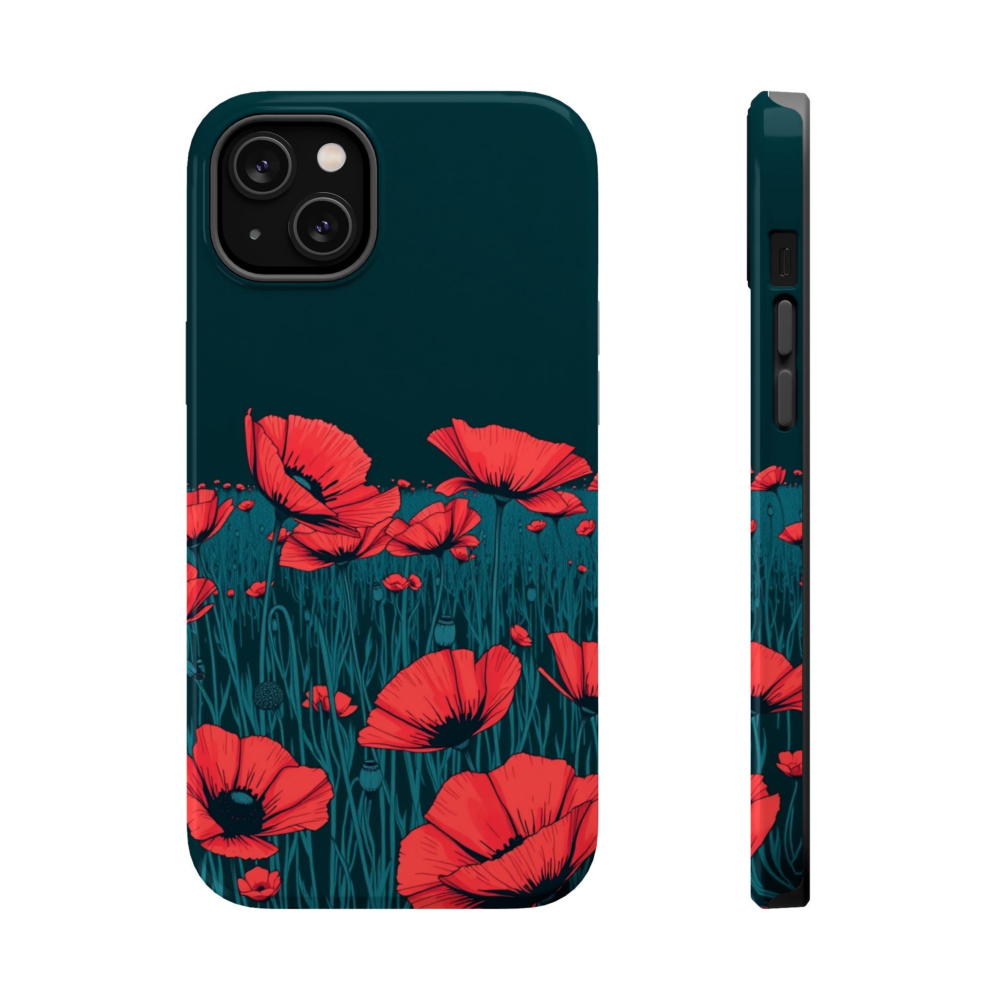 iPhone Poppy Field Dark Gothic Ink Clean Minimal Snap Cas Slim Snap Case · iPhon