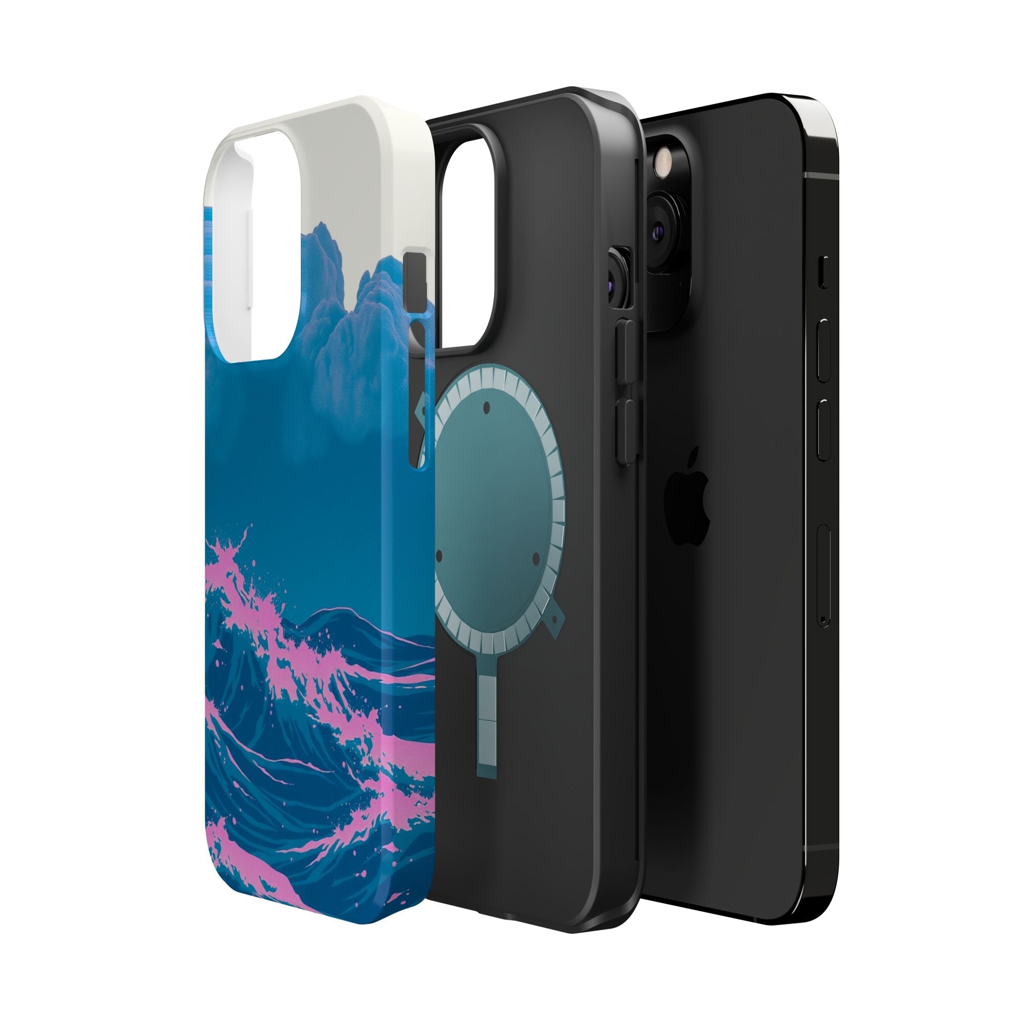 iPhone Storm at Sea Risograph Print Slim Everyday Designer Case · iPhone Case