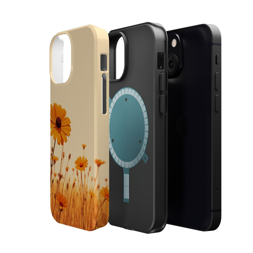 iPhone Wildflower Field Minimalist Line Art Slim Everyday Designer Case · iPhone