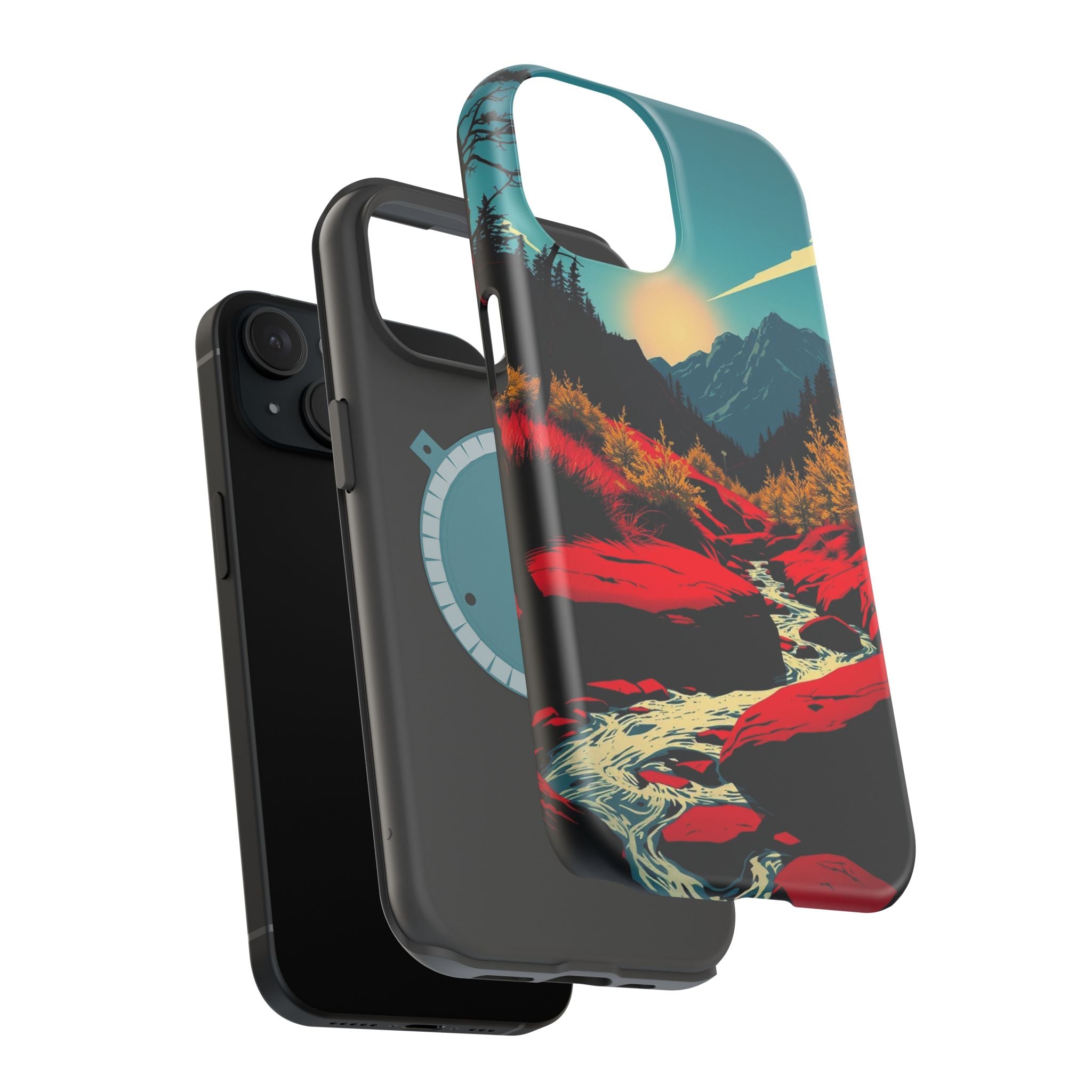 iPhone Earthy Spring Creek Design Bold Modern Everyday Snap Case · iPhone Case