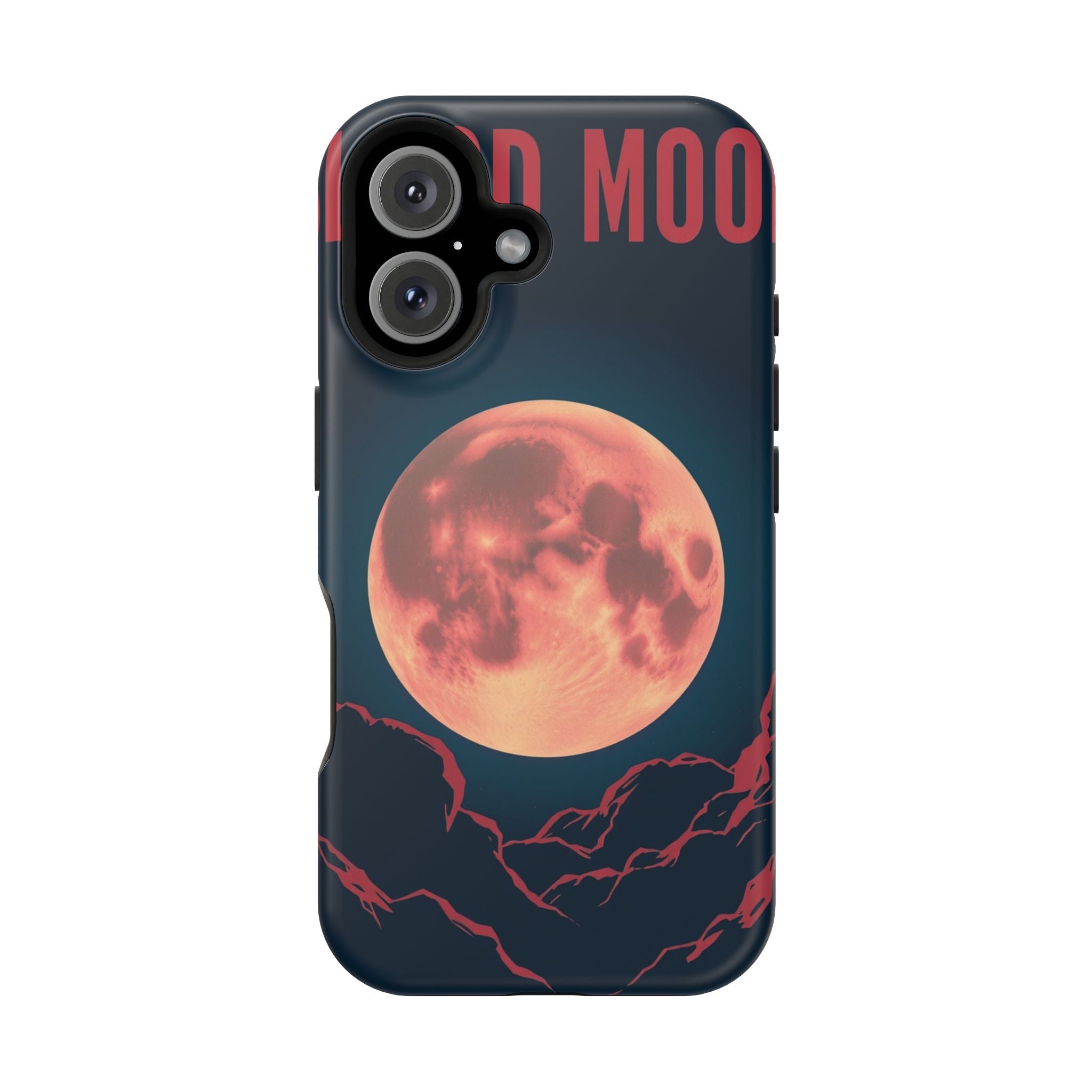 iPhone Blood Moon Rise Vintage Retro Poster Slim Everyday Designer Case · iPhone