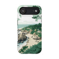 iPhone Pebble Beach Paper Cut Art Bold Modern Everyday Snap Case · iPhone Case