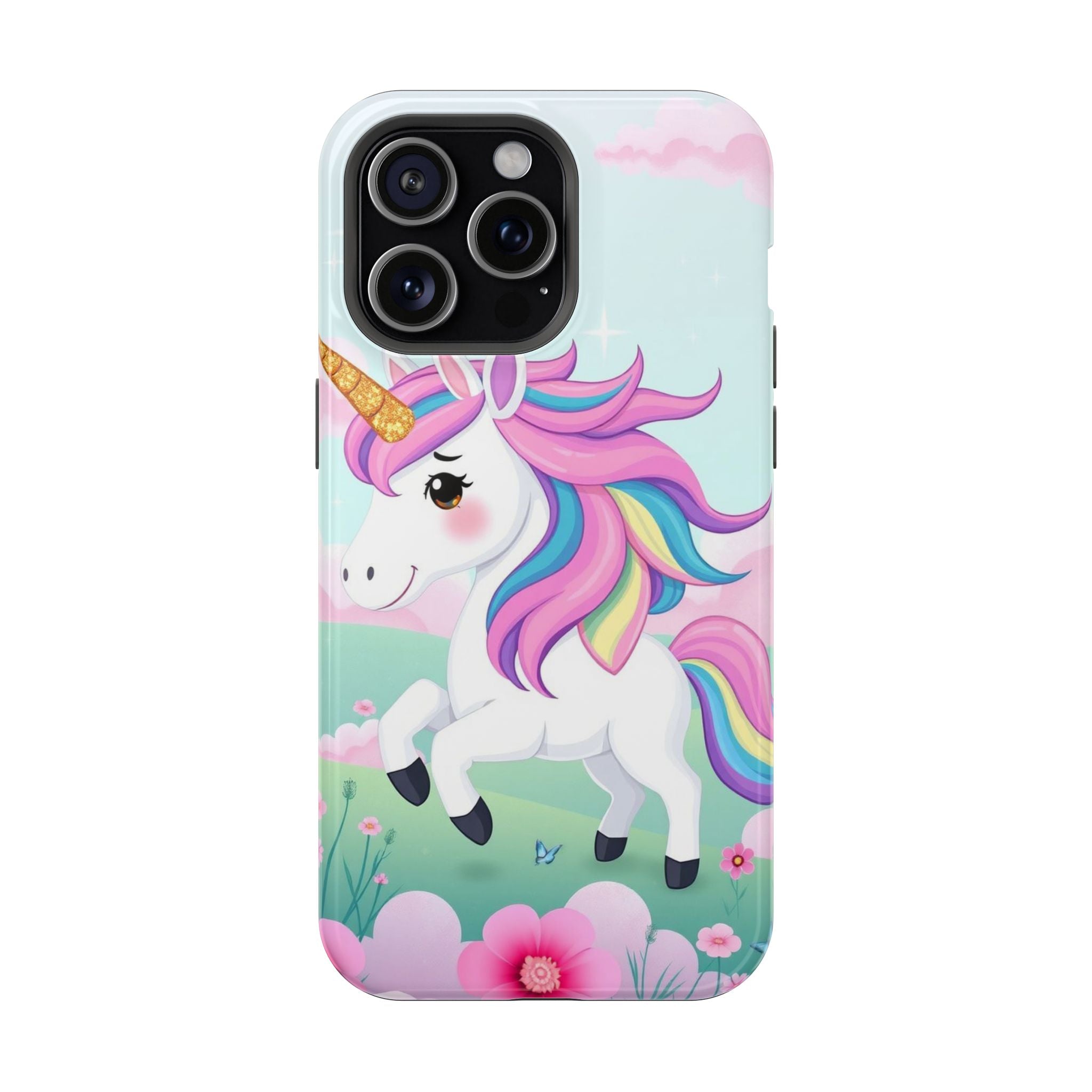 iPhone Rainbow Unicorn Kids Fun Soft iPhone Phone Case Gift Finish · iPhone Case