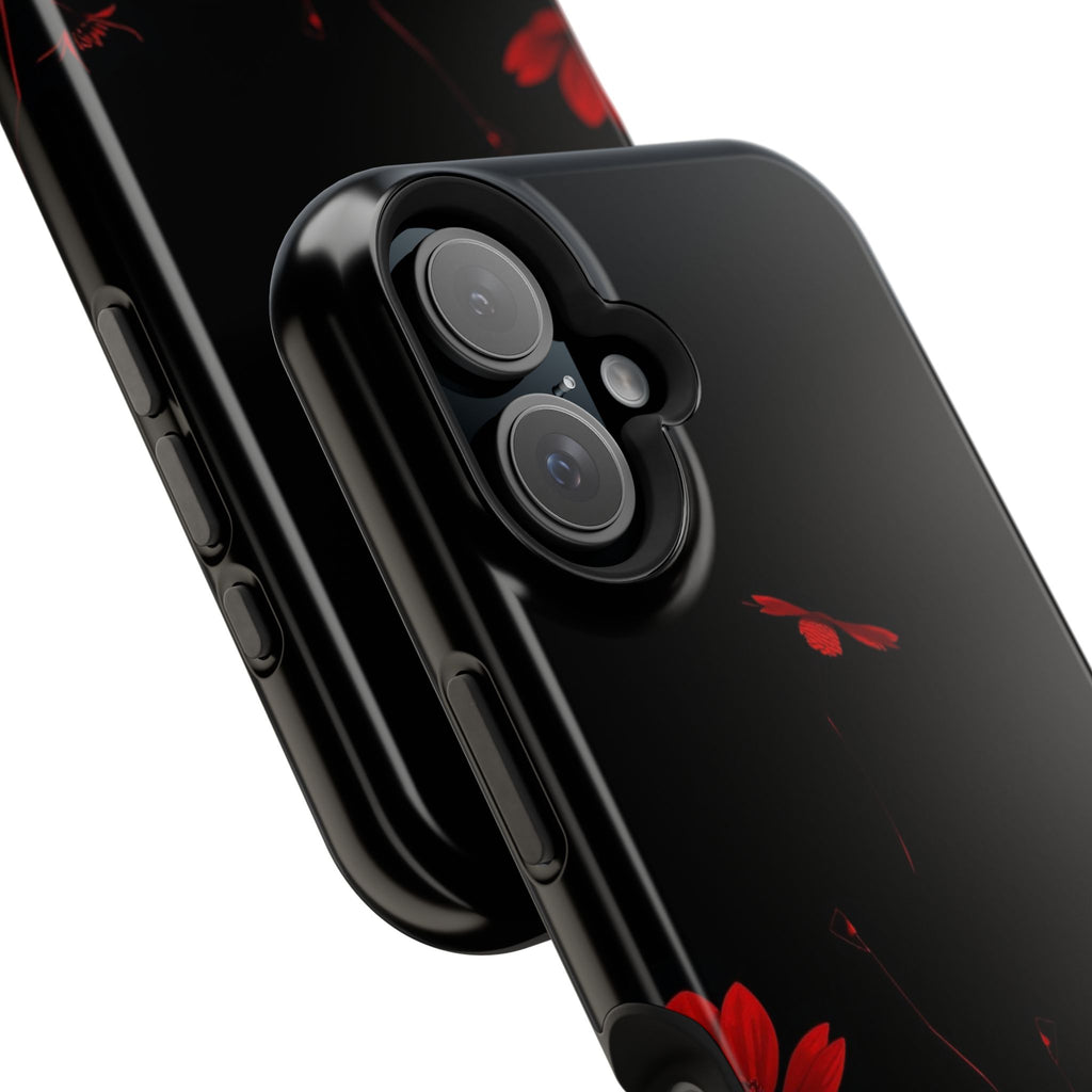 iPhone Black And Crimson Desert Flower Slim Everyday Designer Case · iPhone Case