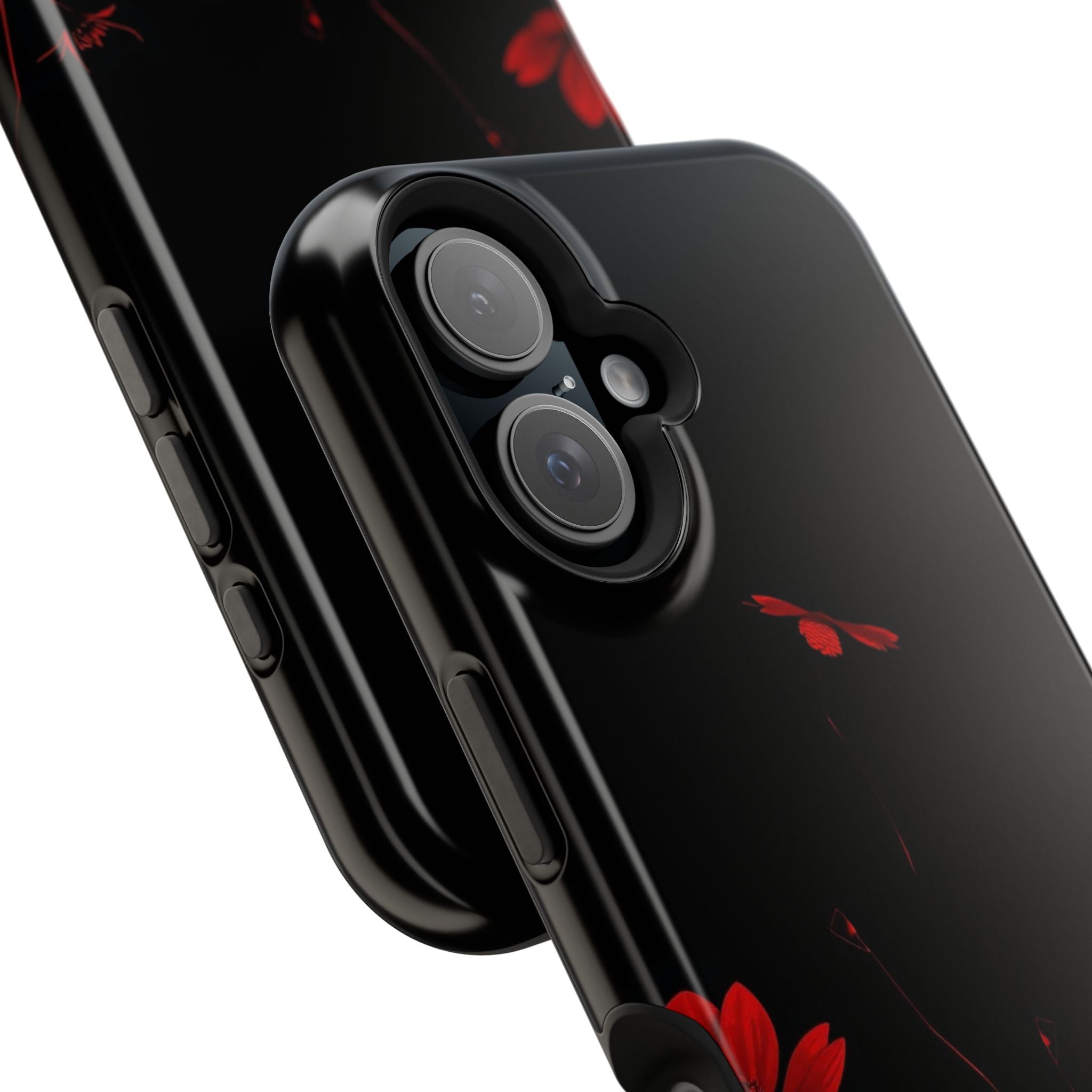 iPhone Black And Crimson Desert Flower Slim Everyday Designer Case · iPhone Case