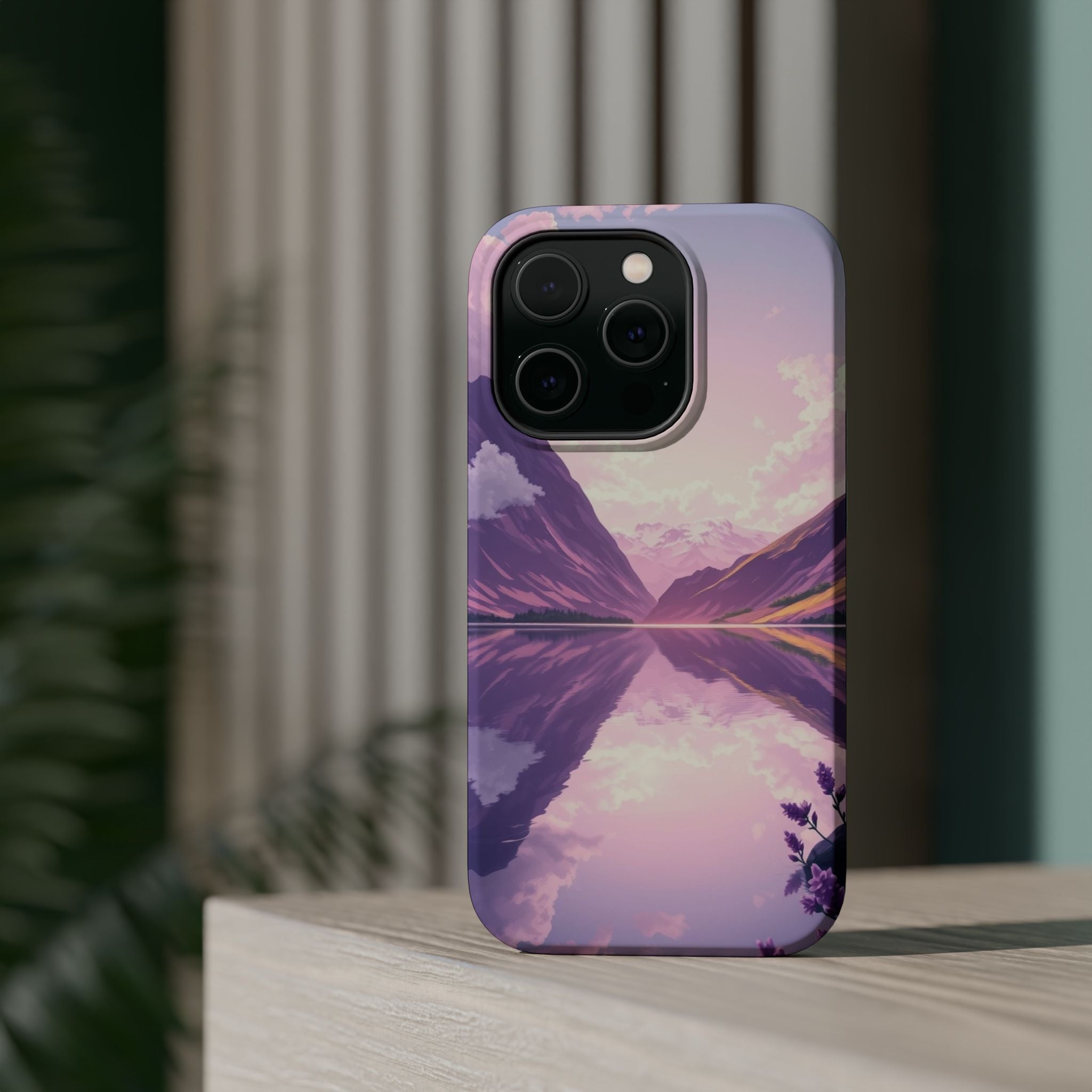iPhone Lavender And Pearl Fjord Reflection Slim iPhone Everyday · iPhone Case