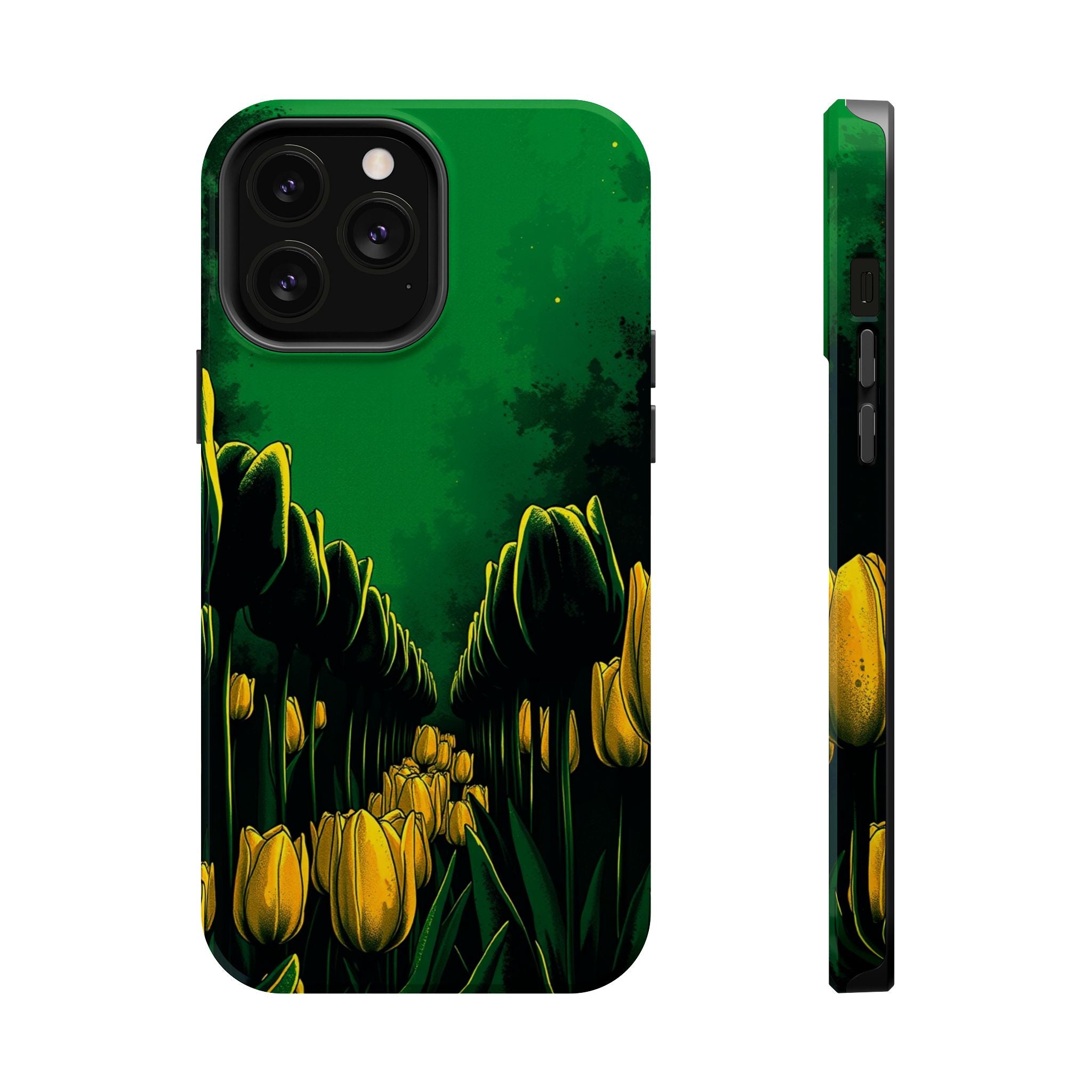 iPhone Tulip Row Emerald Green And Gold Slim Snap Case · iPhone Case