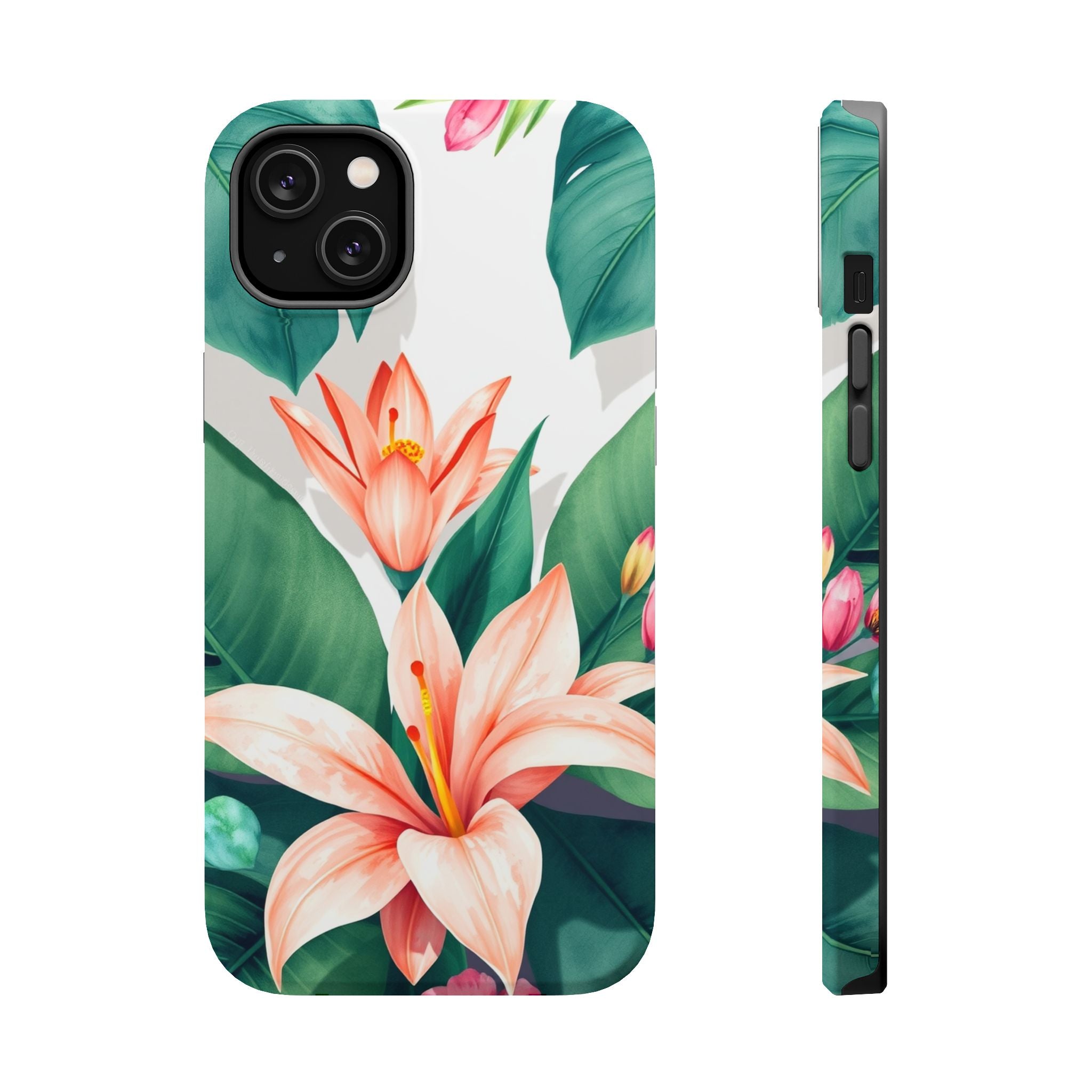 iPhone Tropical Bloom Sage And Ivory Slim Snap Case Gal · iPhone Case