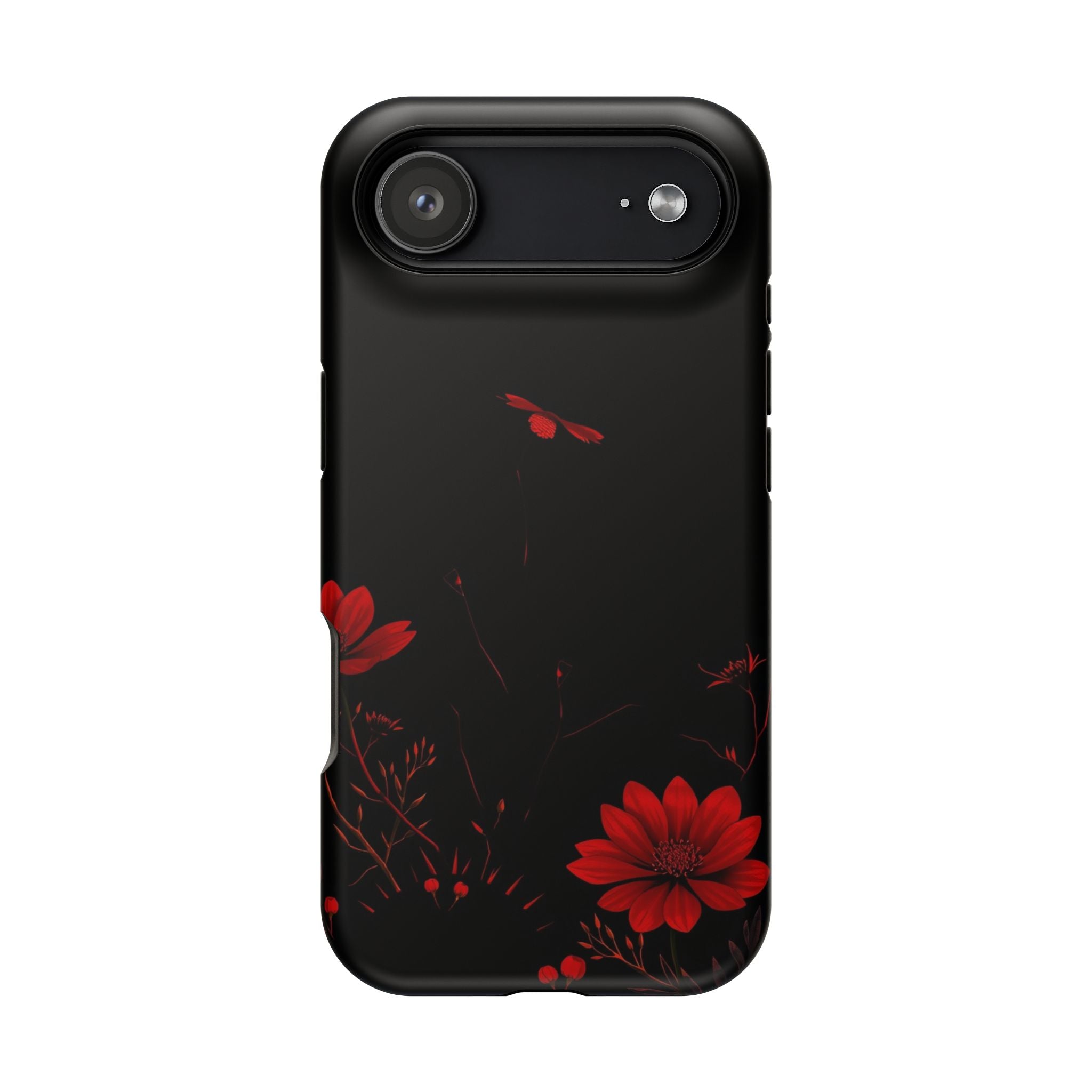 iPhone Black And Crimson Desert Flower Slim Everyday Designer Case · iPhone Case